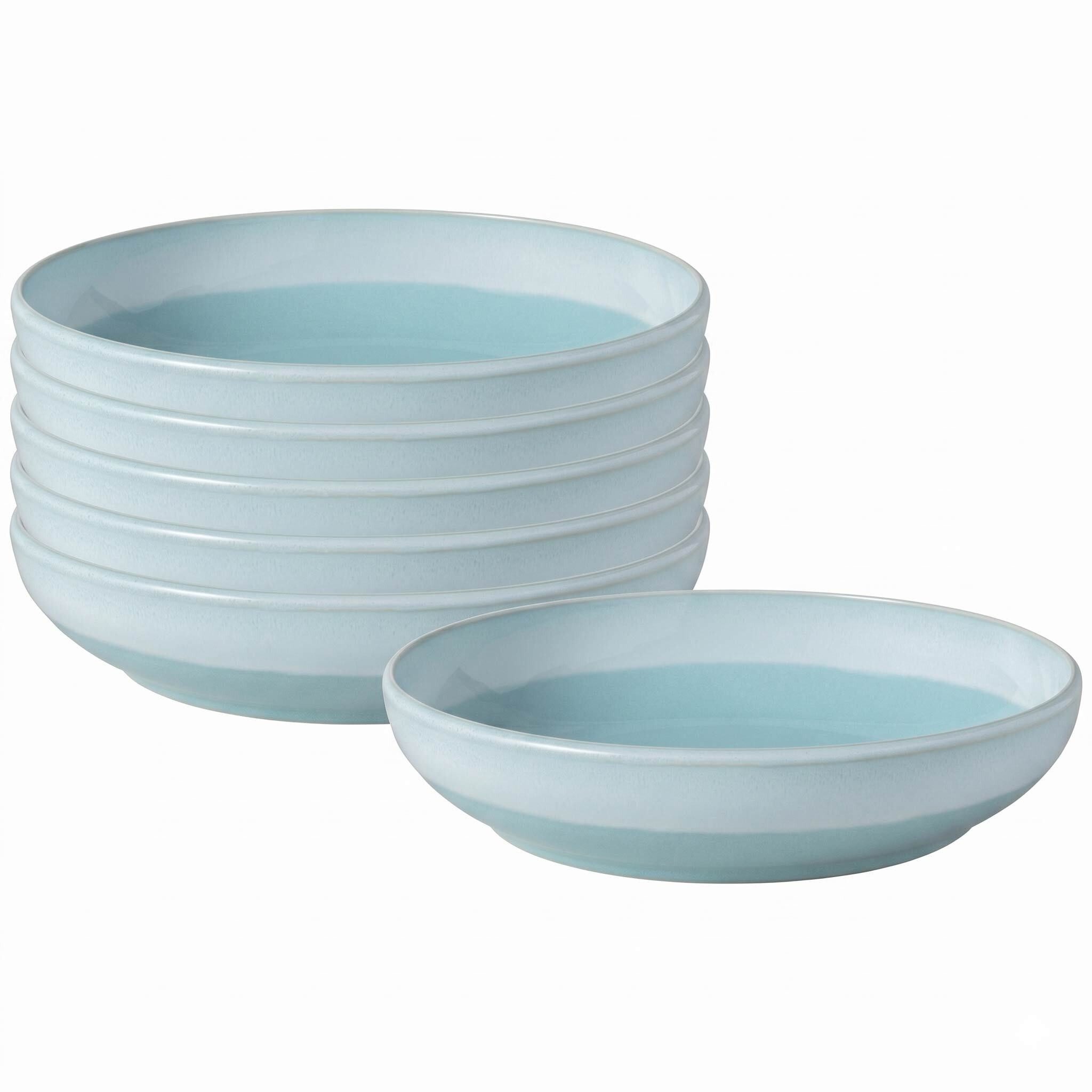 like. by Villeroy & Boch Pastateller Perlemor Aqua Pastaschalen ø 22,2 cm 6er Set, (6 St)