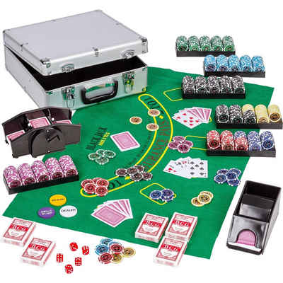 GAMES PLANET Spiel, »Ultimate Pokerset Deluxe, 300er od. 600er Set«, Pokerchips, Poker Set, Pokerkoffer, Pro-Poker-Set, Glücksspiel