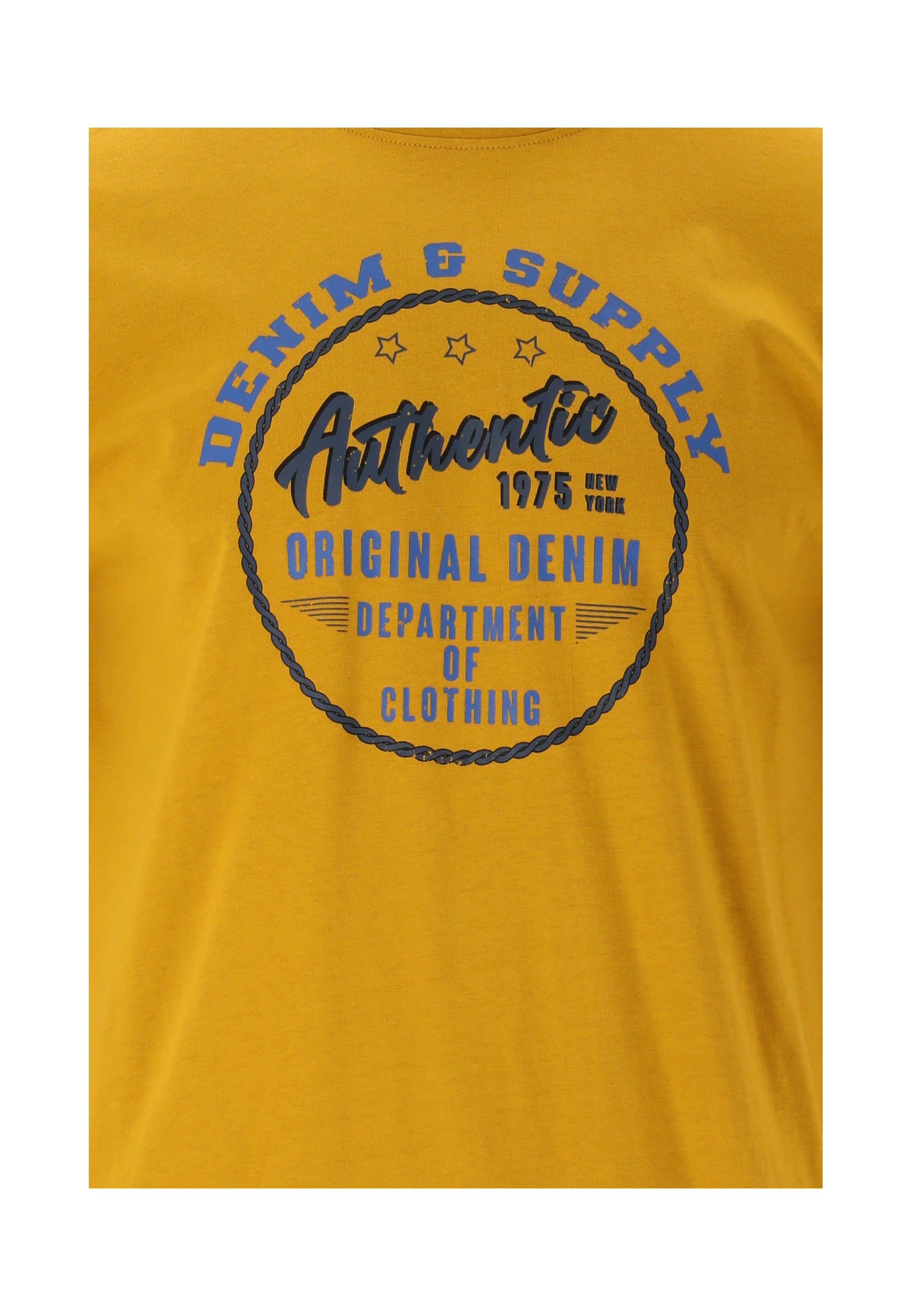 CRUZ T-Shirt Flemming mit stylischem Print gelb