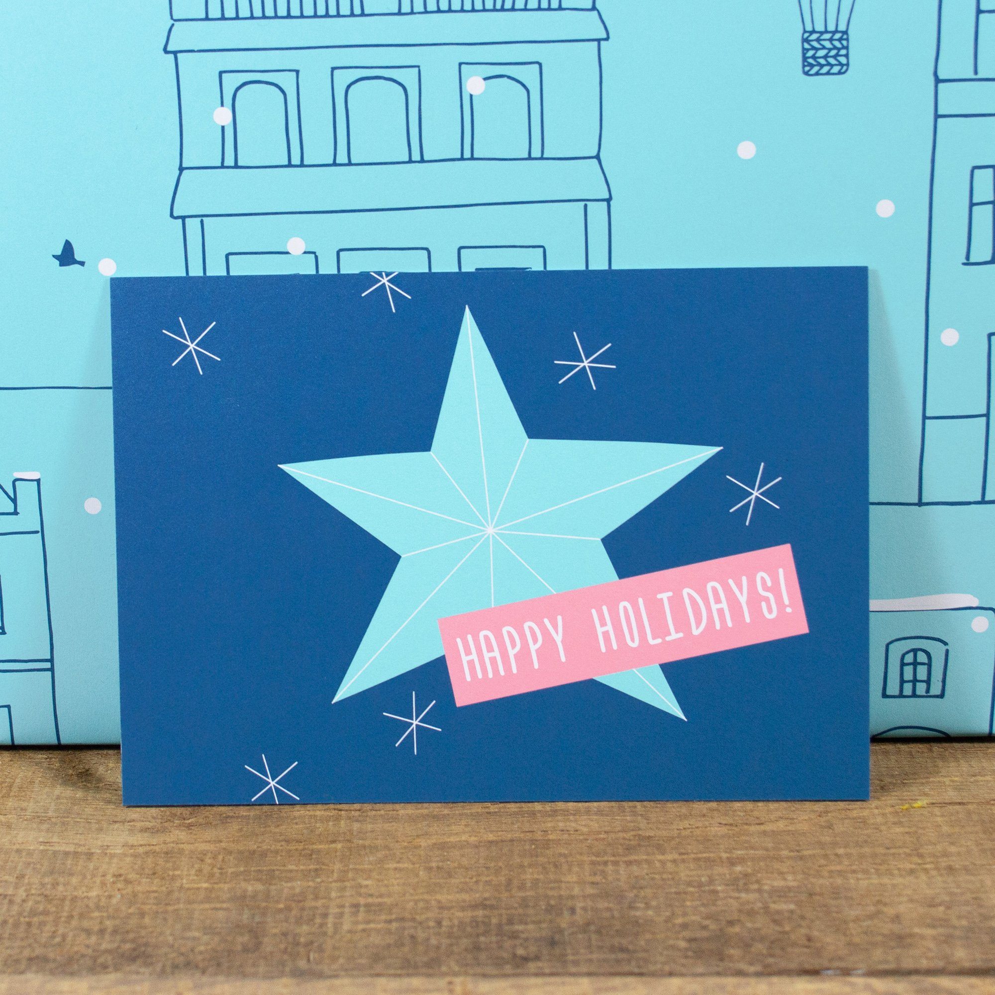 Bow & Hummingbird Postkarte Postkarte Happy Holidays