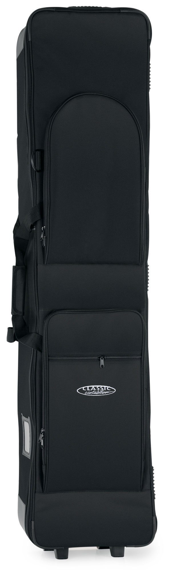 Classic Cantabile Piano-Transporttasche G1 Keyboardtasche mit Trolley - Innenmaße: 133 x 30 x 17 cm, Schaumstoffpolsterung - 2 große Außentaschen