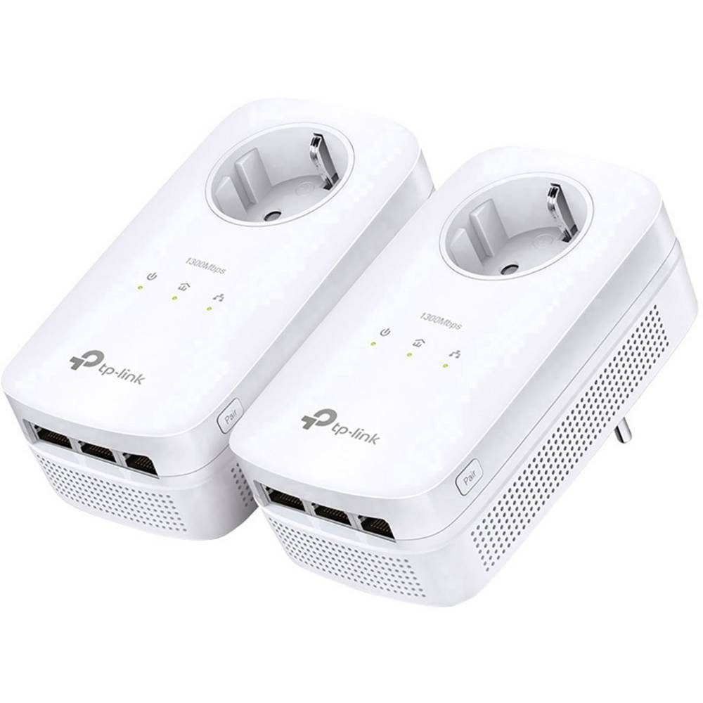 tp-link AV1300-Gigabit-Powerline-Adapter KIT mit Steckdose TL-PA8030P KIT Reichweitenverstärker