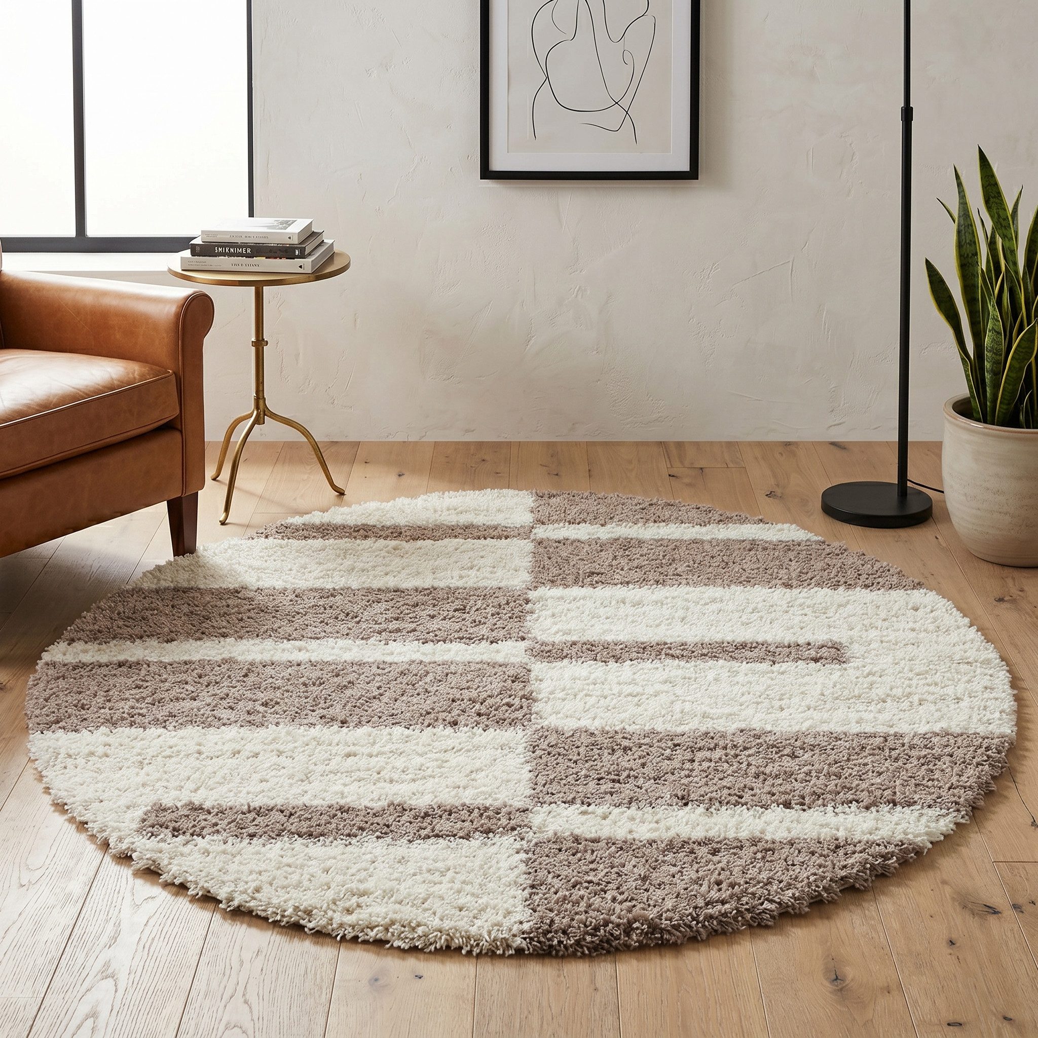 Ayyildiz Teppiche Hochflor-Teppich Gala Shaggy 2505, auch als Läufer und in Rund, rund, Höhe: 30 mm, robuster Langflor, alle Räume, Wohnzimmer