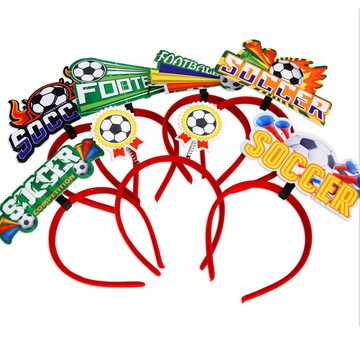Coonoor Haarband Euro 2024 Fußball-Fan-Stirnbänder,Fußball-Haarband Jubel-Haarreifen, 6-tlg.