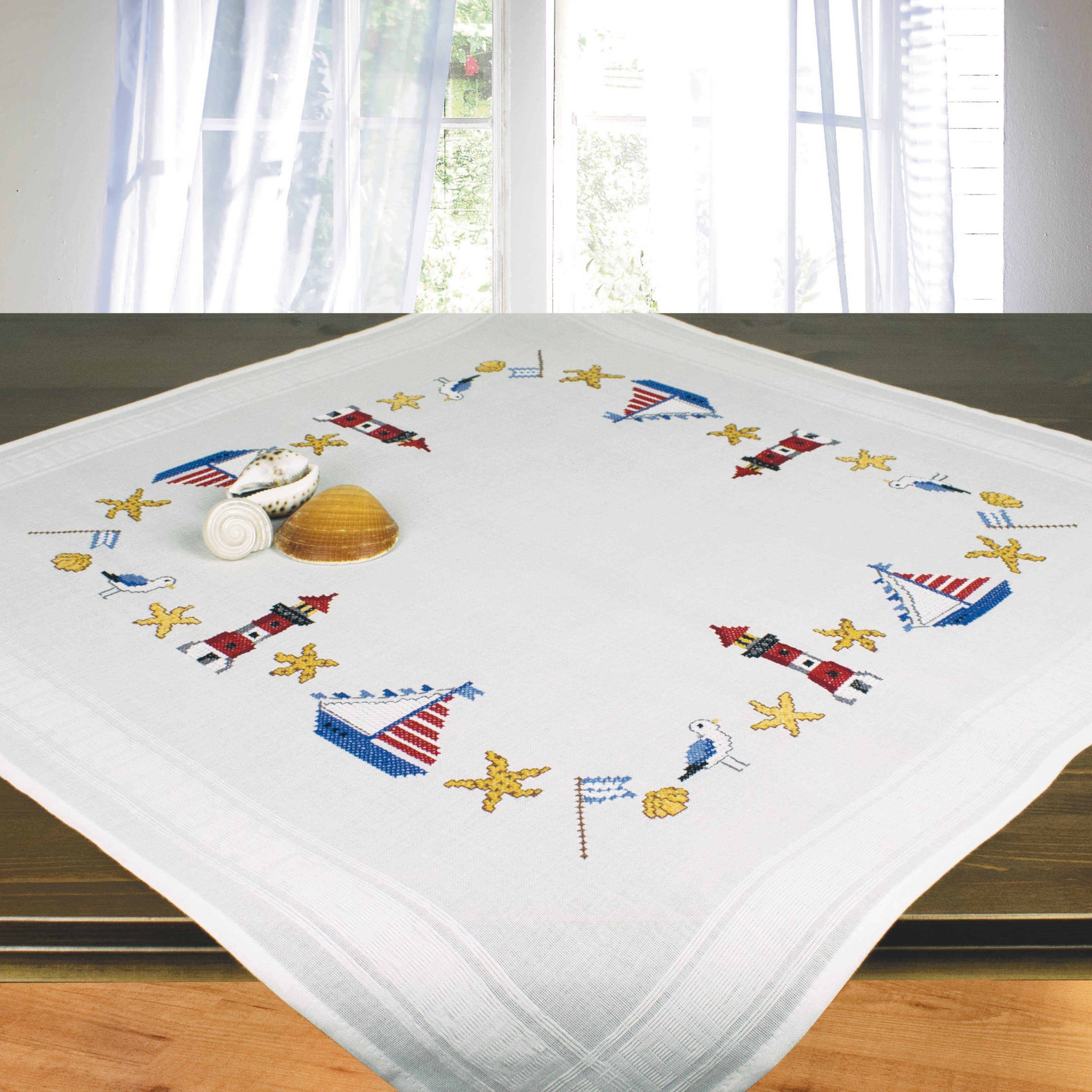 Delindo Lifestyle Kreativset Handarbeits-Stickpackung - Sticken im Kreuzstich - neutrale Motive, Sticktechnik: Kreuzstich