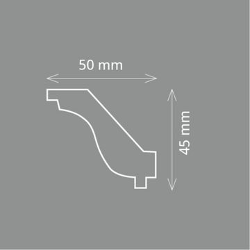 Homestar Zierleiste HO, kleben, Polystyrol, überstreichbar mit allen Wandfarben auf Acryl- oder Wasserbasis