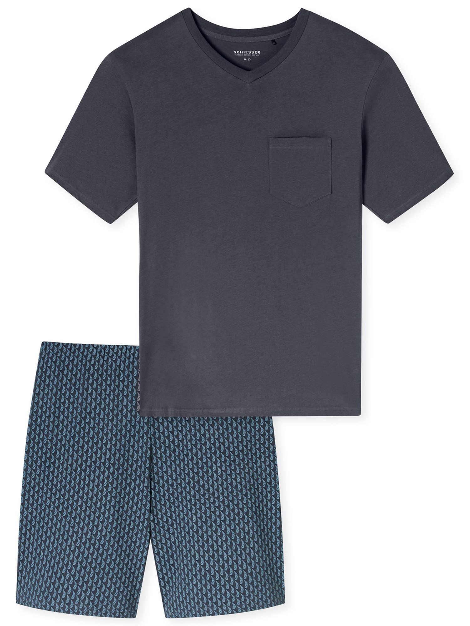 Schiesser Pyjama V-Ausschnitt - Comfort Essentials günstig online kaufen