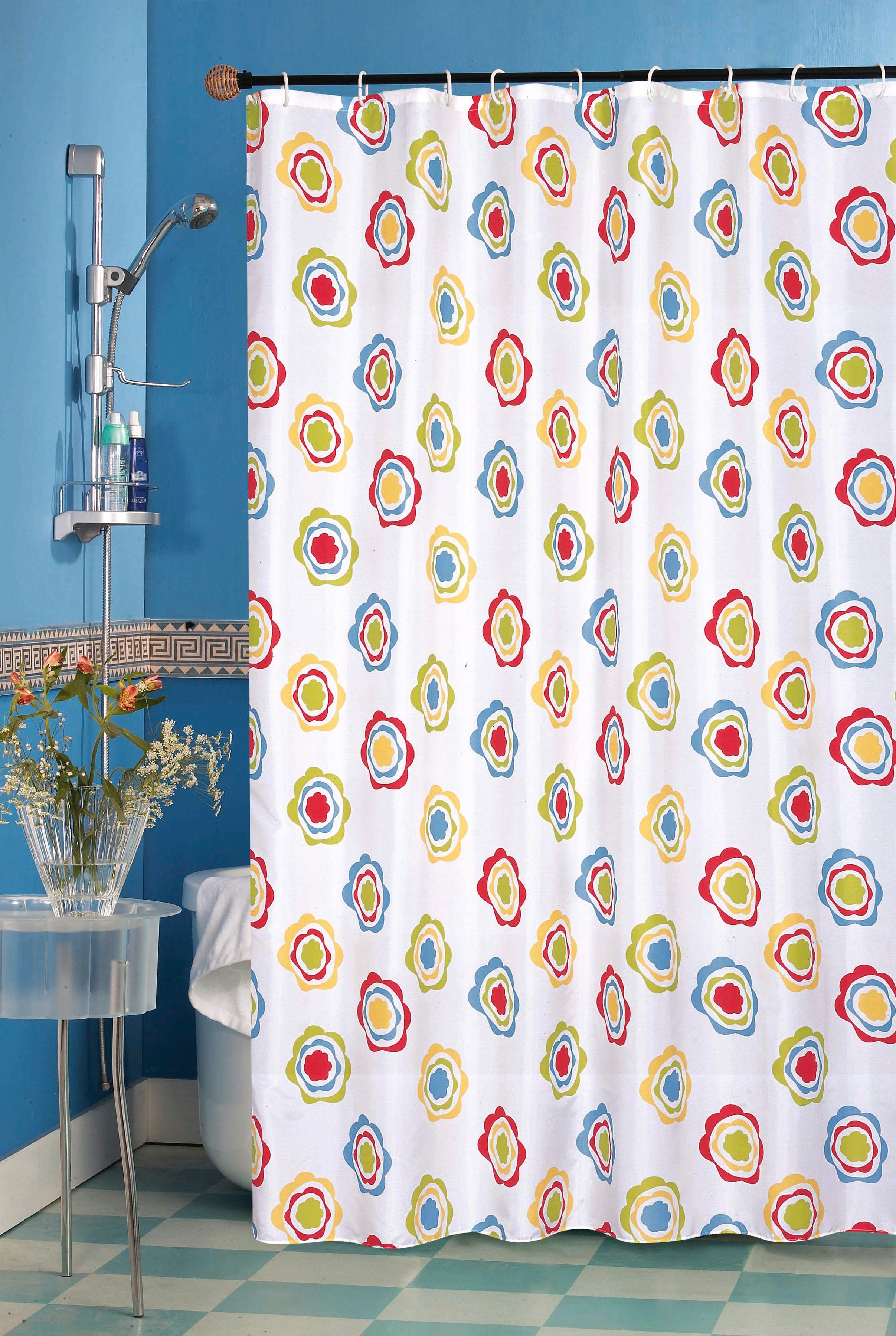 MSV Duschvorhang Silber, 180x200 Cm – Moderner Look, Wasserabweisend