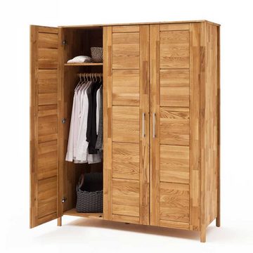 Pharao24 Kleiderschrank Buzia aus Massivholz