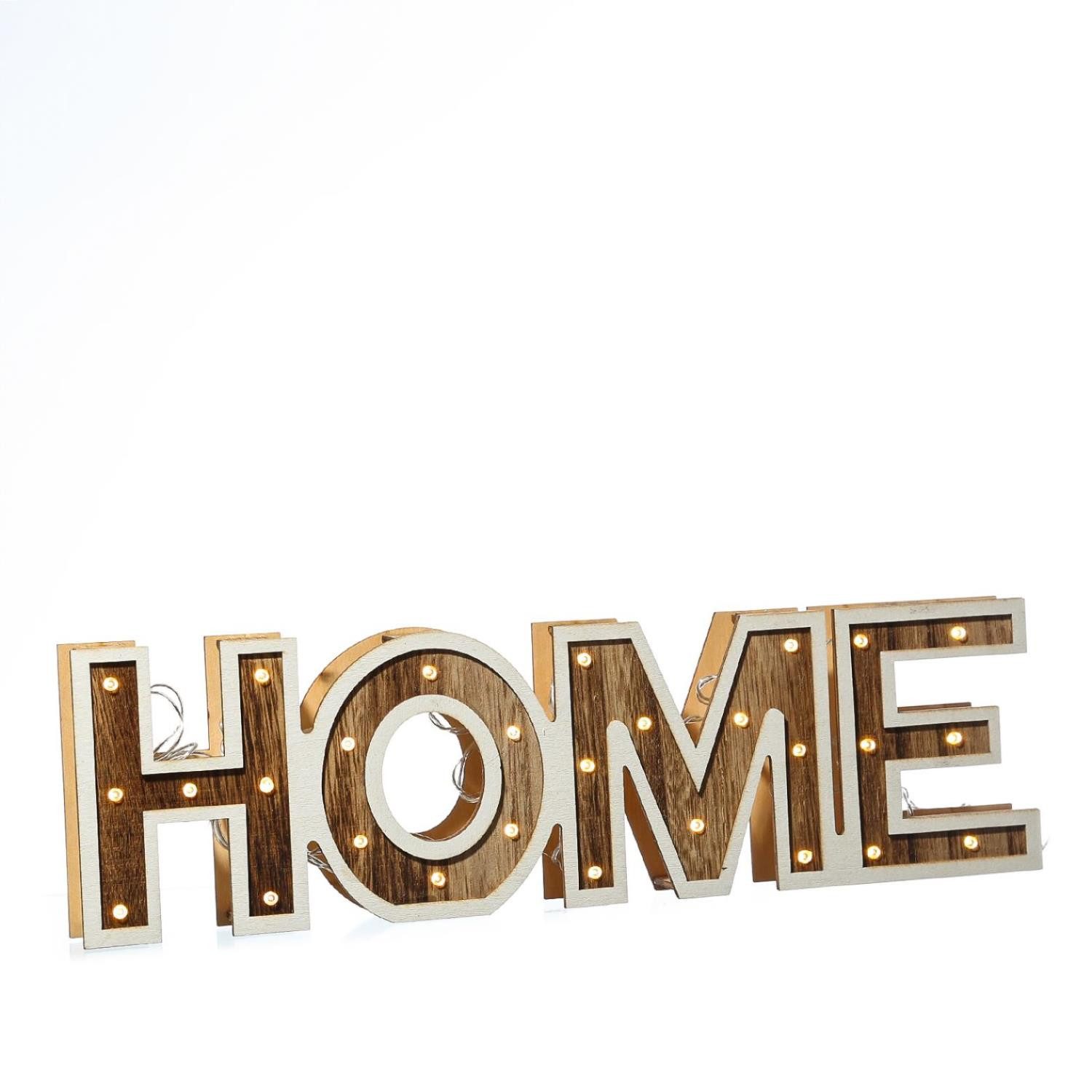 MARELIDA LED Dekolicht LED Deko Schriftzug Home Schild Dekoaufsteller 28LED günstig online kaufen