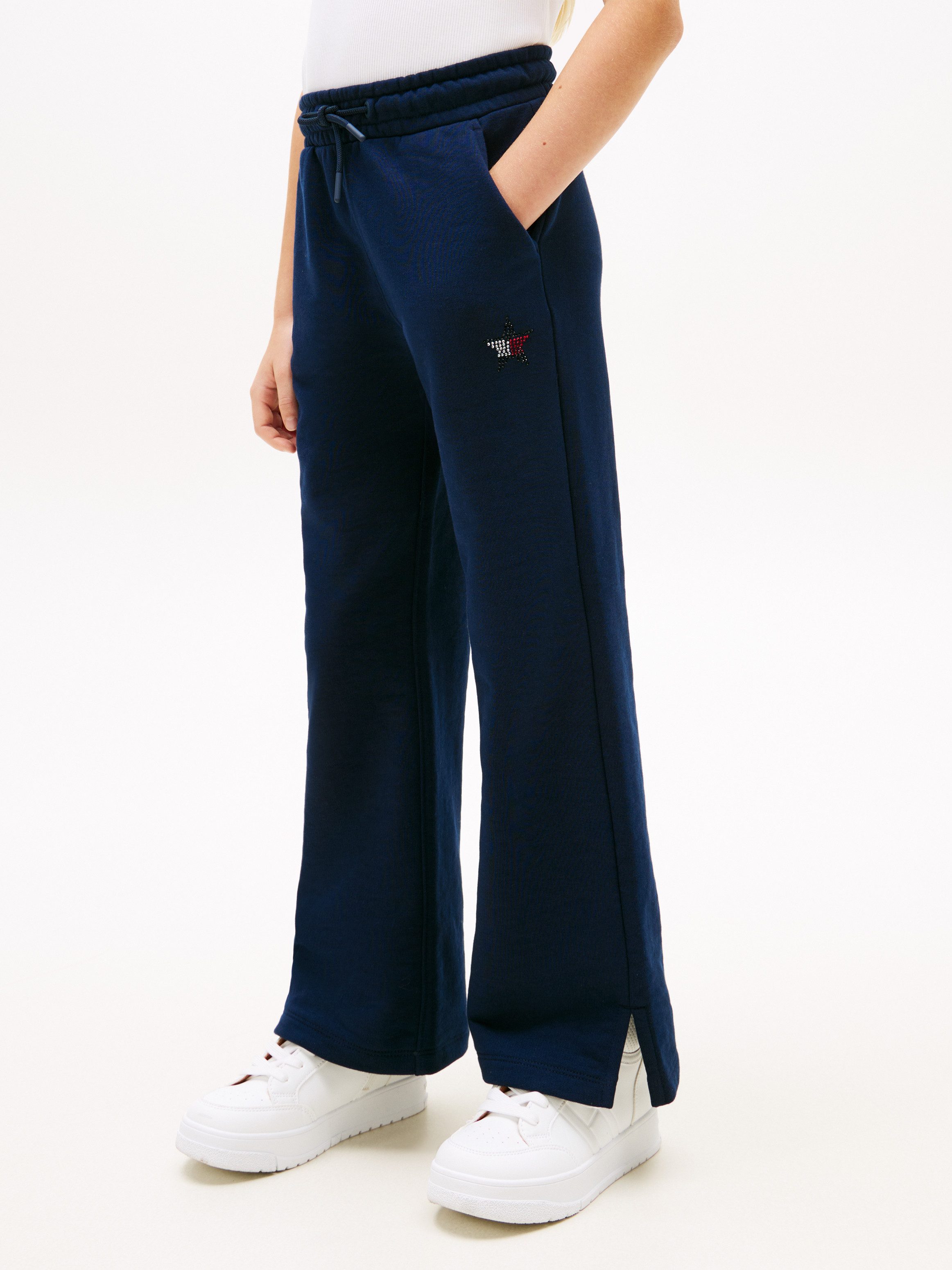 Tommy Hilfiger Jogginghose STAR SWEATPANT Kinder bis 16 Jahre, mit Strass-Label, loose fit