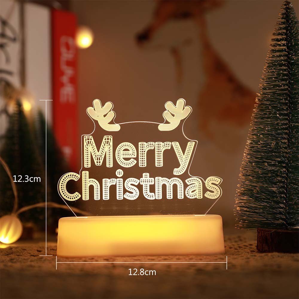 Rosnek LED Nachtlicht Weihnachten Thema, 3D-Effekte, Batterie/USB, für Kind günstig online kaufen