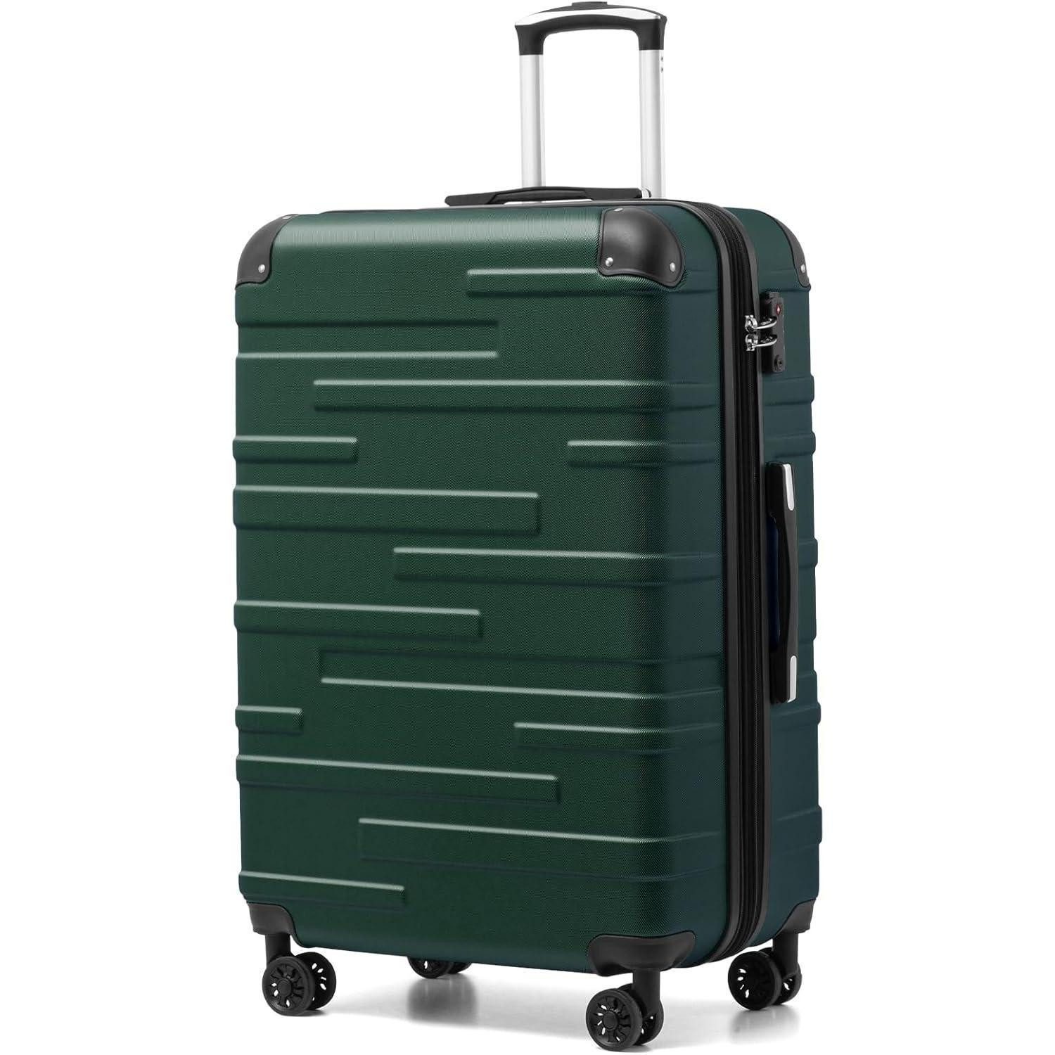 Hartschalen-Trolley Hartschalen-Koffer Rollkoffer Reisekoffer ABS TSA-Schloss 4 Rollen