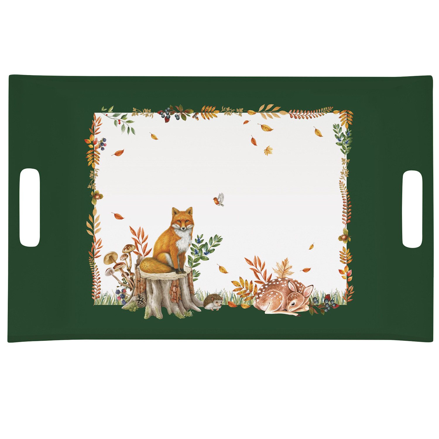 EasyLife Tafelservice Forest Dream, Porzellan, Spülmaschinengeeignet, Mehrfarbig, Fuchs, H: 4cm