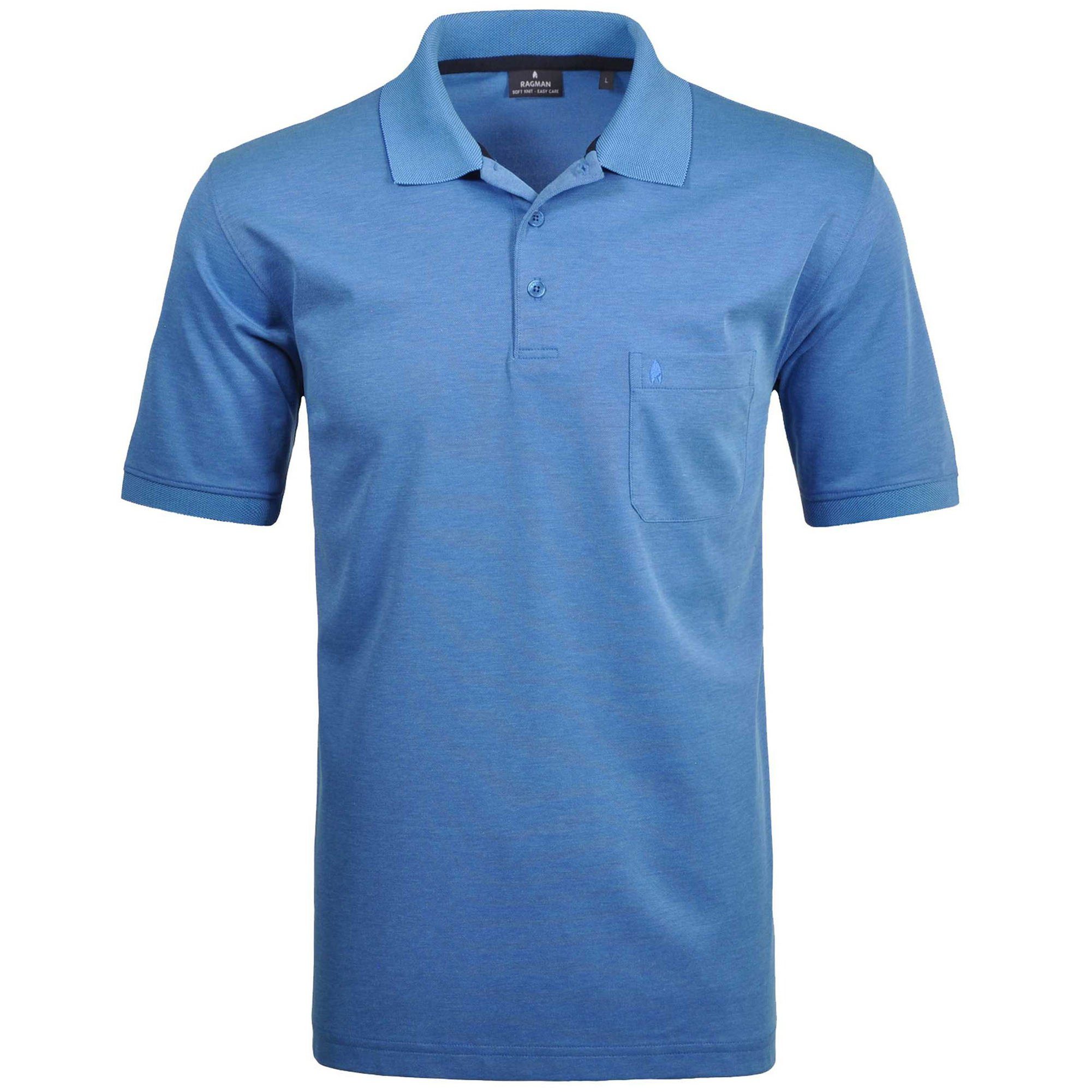 RAGMAN Poloshirt Herren Poloshirt Baumwolle Softknit-Polo günstig online kaufen