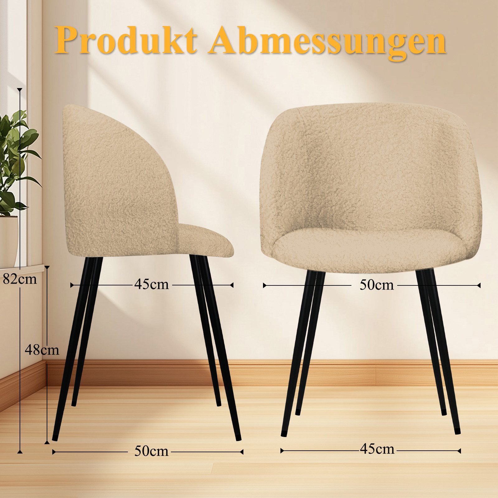 HOMELUX Polsterstuhl Esszimmerstuhl 2/4 Set, Küchenstuhl mit Armlehnen & Me günstig online kaufen