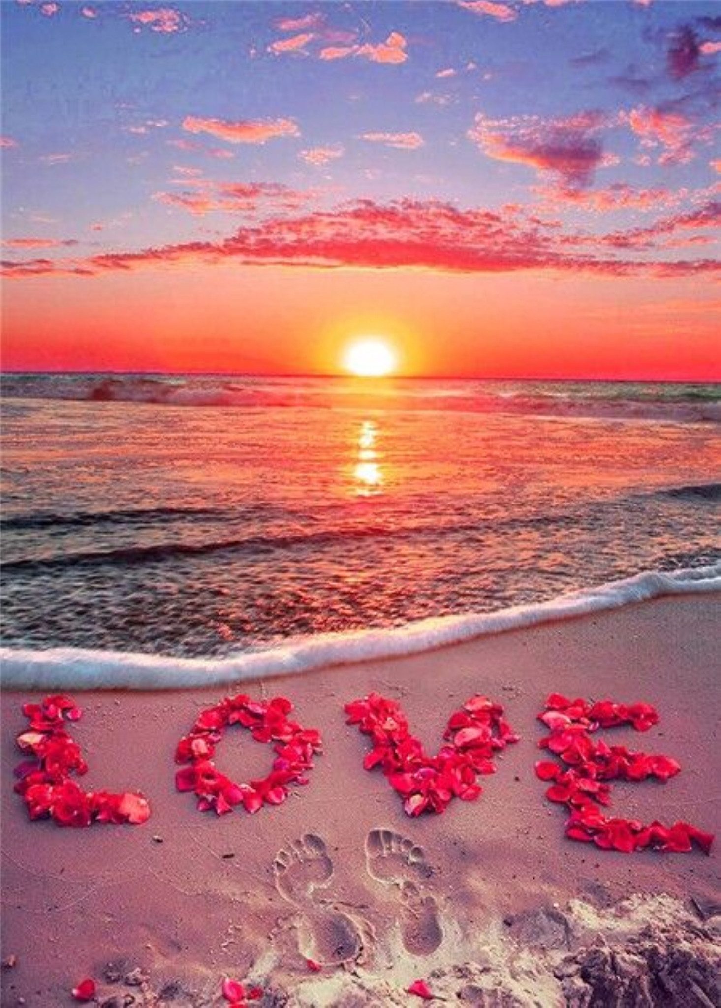 Malen nach Zahlen 5d Diamond Painting Strand Love Malen nach Zahlen 30x40cm