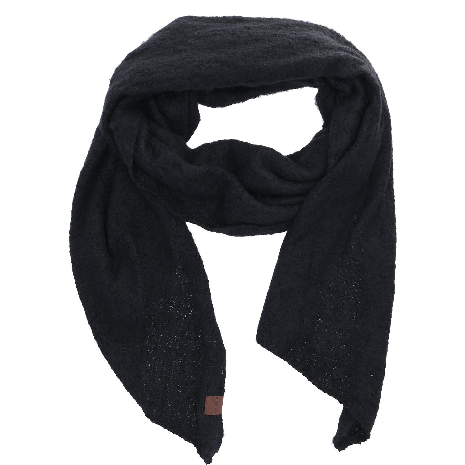 Antonio Strickschal Antonio Damen Strick Schal Bouclé Black günstig online kaufen