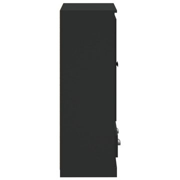 furnicato Sideboard Highboard Schwarz 60x35,5x103,5 cm Holzwerkstoff