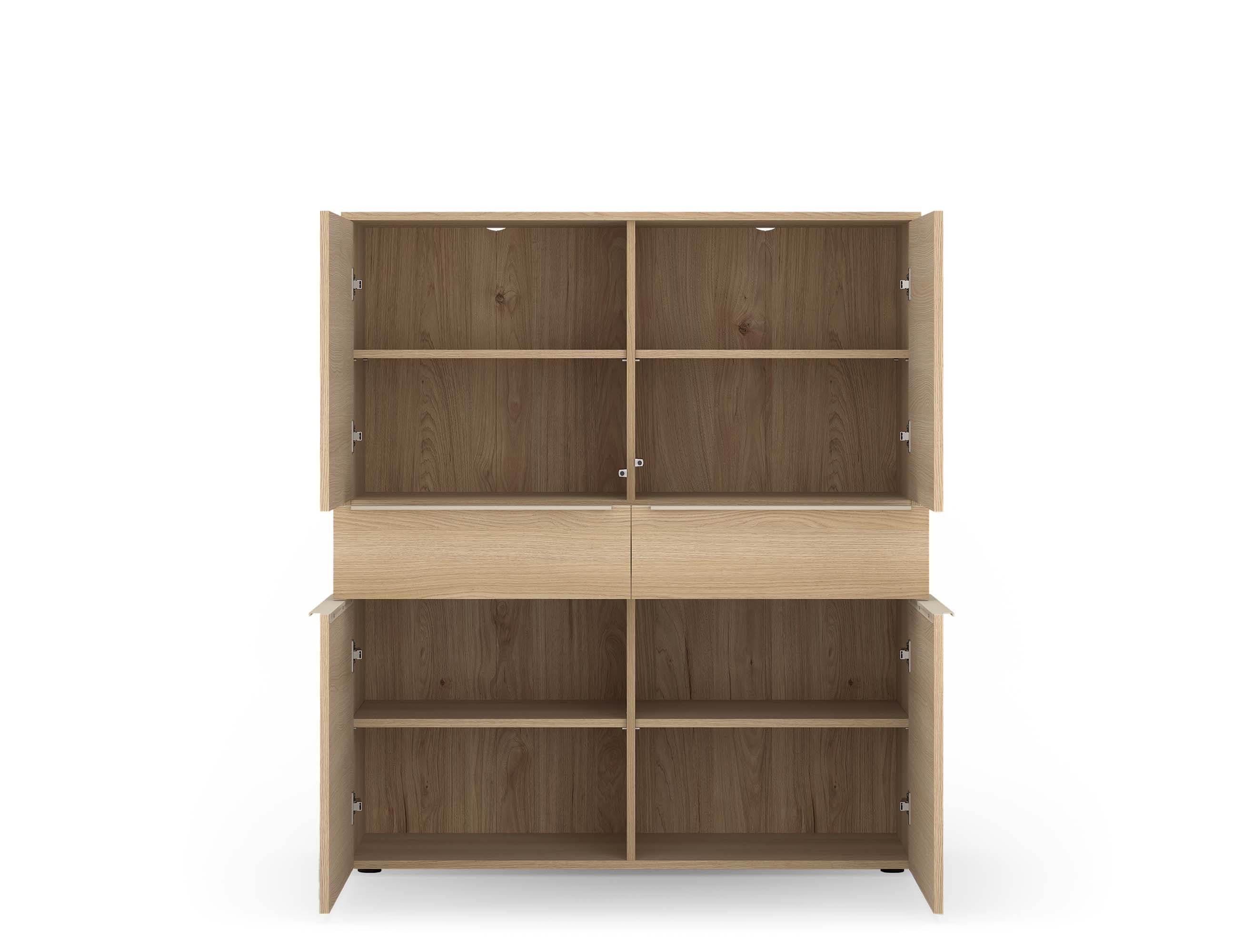 TOM TAILOR HOME Highboard COLOR PUZZLE K08 – 2 Schubladen, 4 Türen, Breite 1100 mm – Stauraum mit besonderem Farbkick