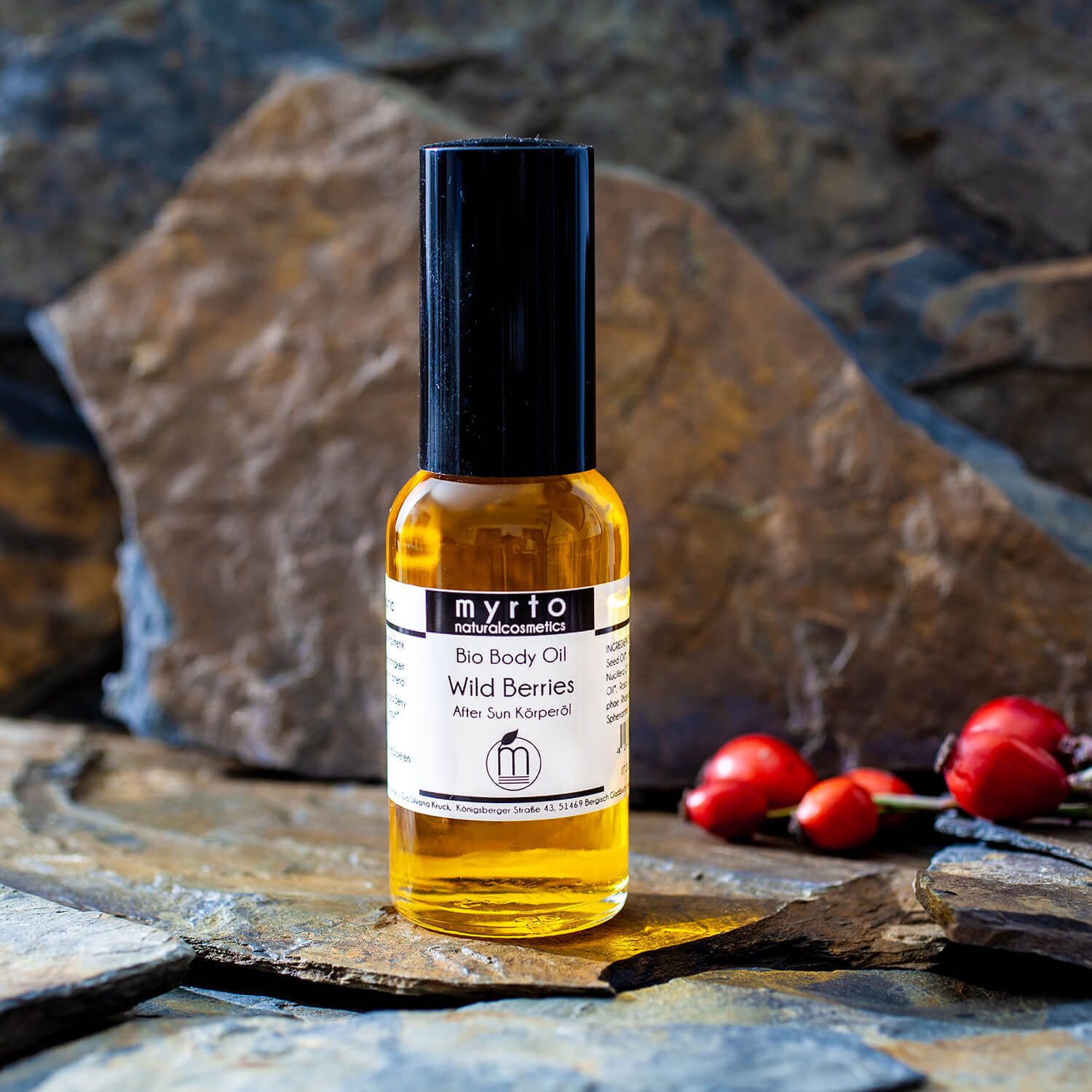 myrto Naturkosmetik After Sun-Öl Wild Berries - After Sun Körperöl, Bestbewertung bei Codecheck: 100% Grüner Ring EMPFEHLENSWERT