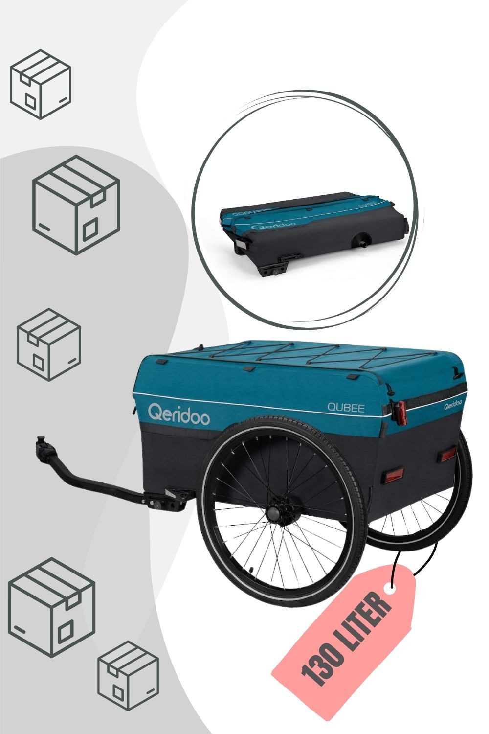 Qeridoo Fahrradlastenanhänger Qubee Cargo / Грузовой прицеп