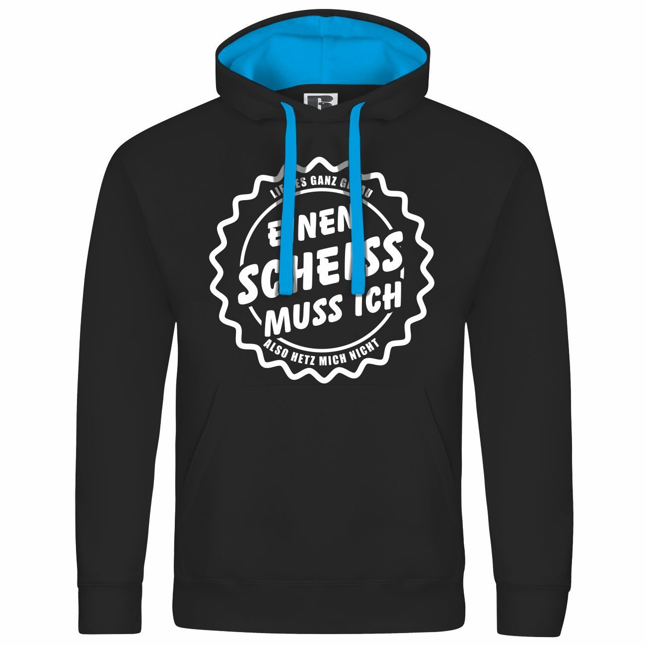 deinshirt Kapuzenpullover Herren Kapuzenpullover Einen Scheiß günstig online kaufen