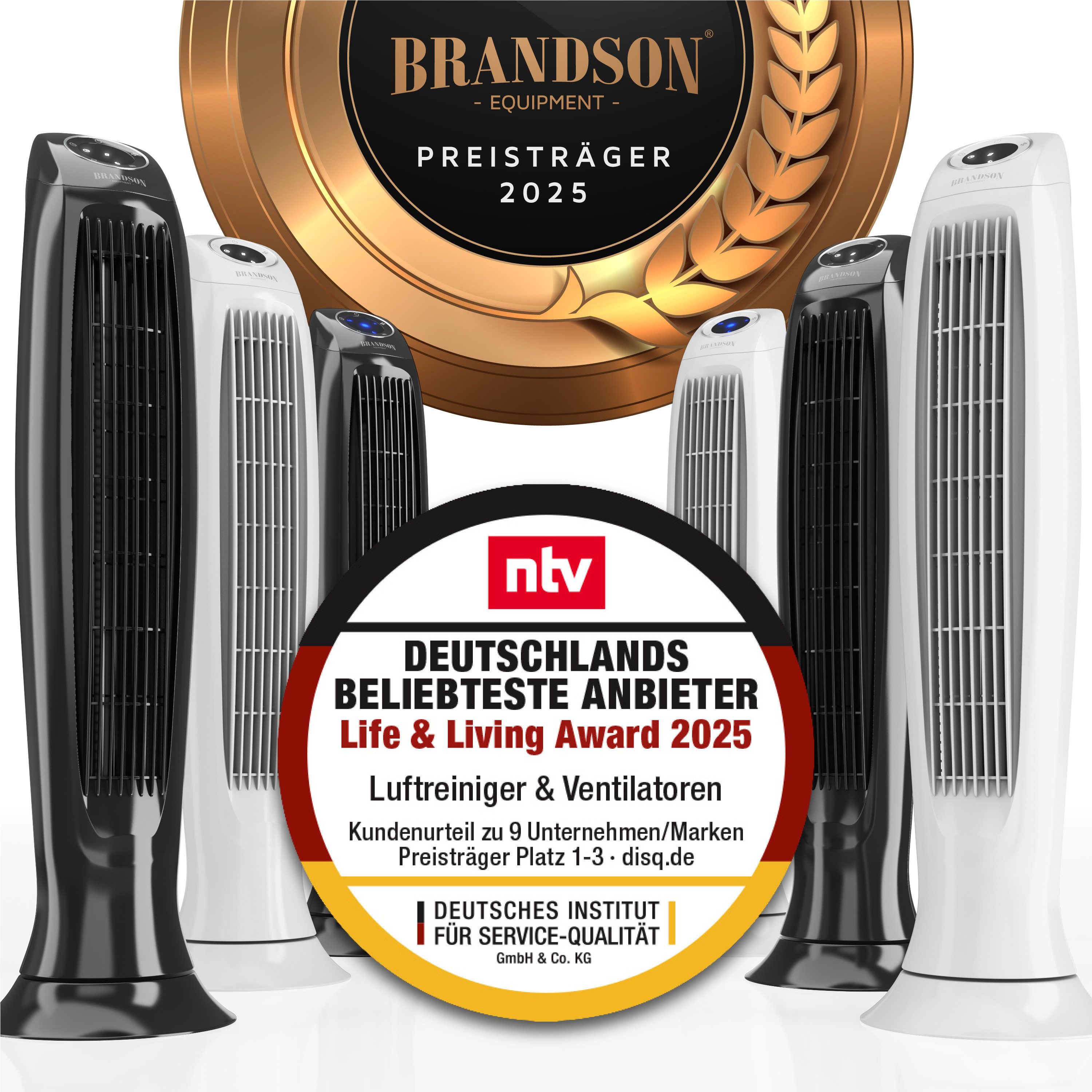 Brandson Turmventilator Säulenventilator Silent, DC Motor, günstig online kaufen