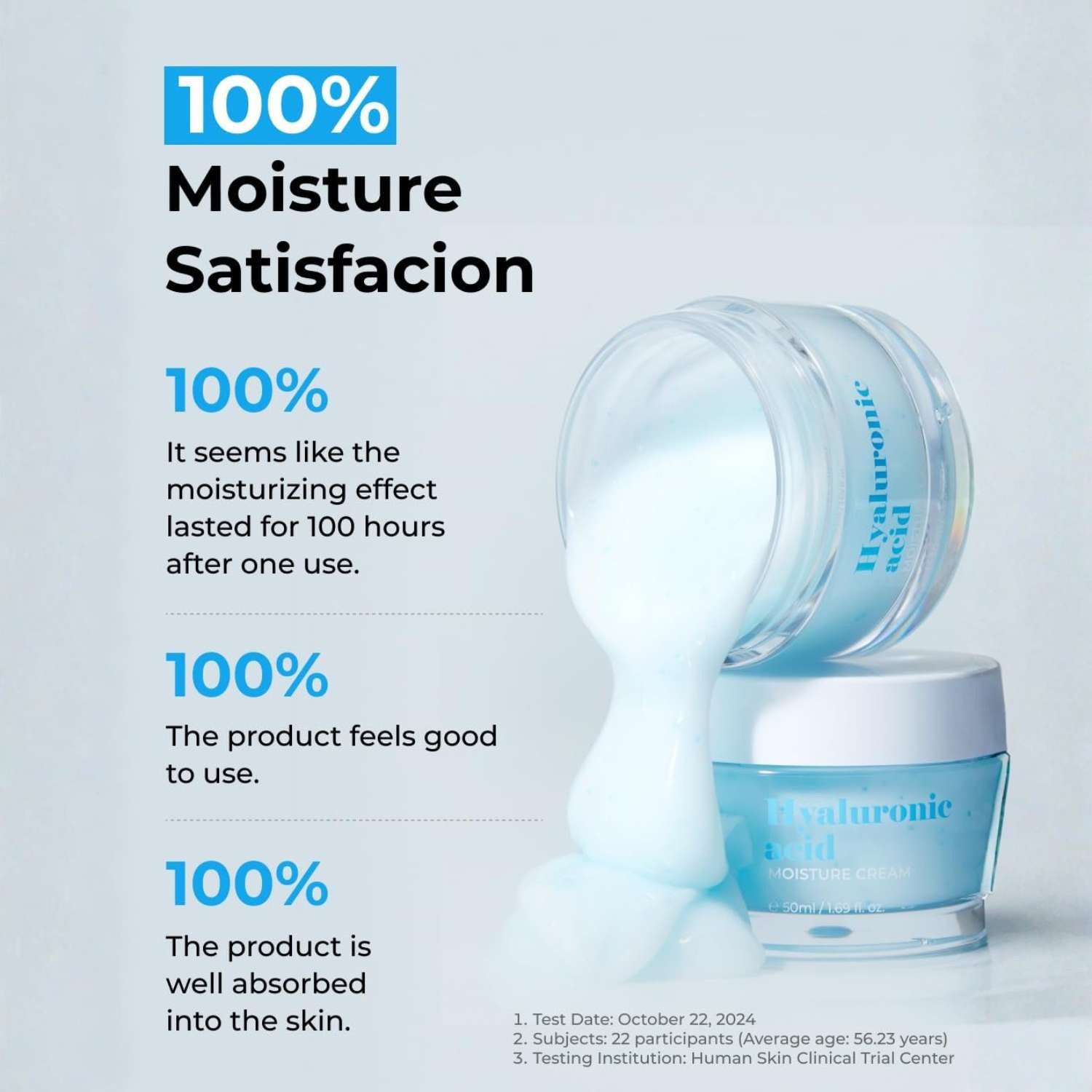 Beauty of Majesty Tagescreme Hyaluronic Acid Moisture Cream 50ml – Koreanische Feuchtigkeitscreme mit Hyaluronsäure-Kapseln, Panthenol & Ceramiden, Double, Blending System, vegan, für alle Hauttypen