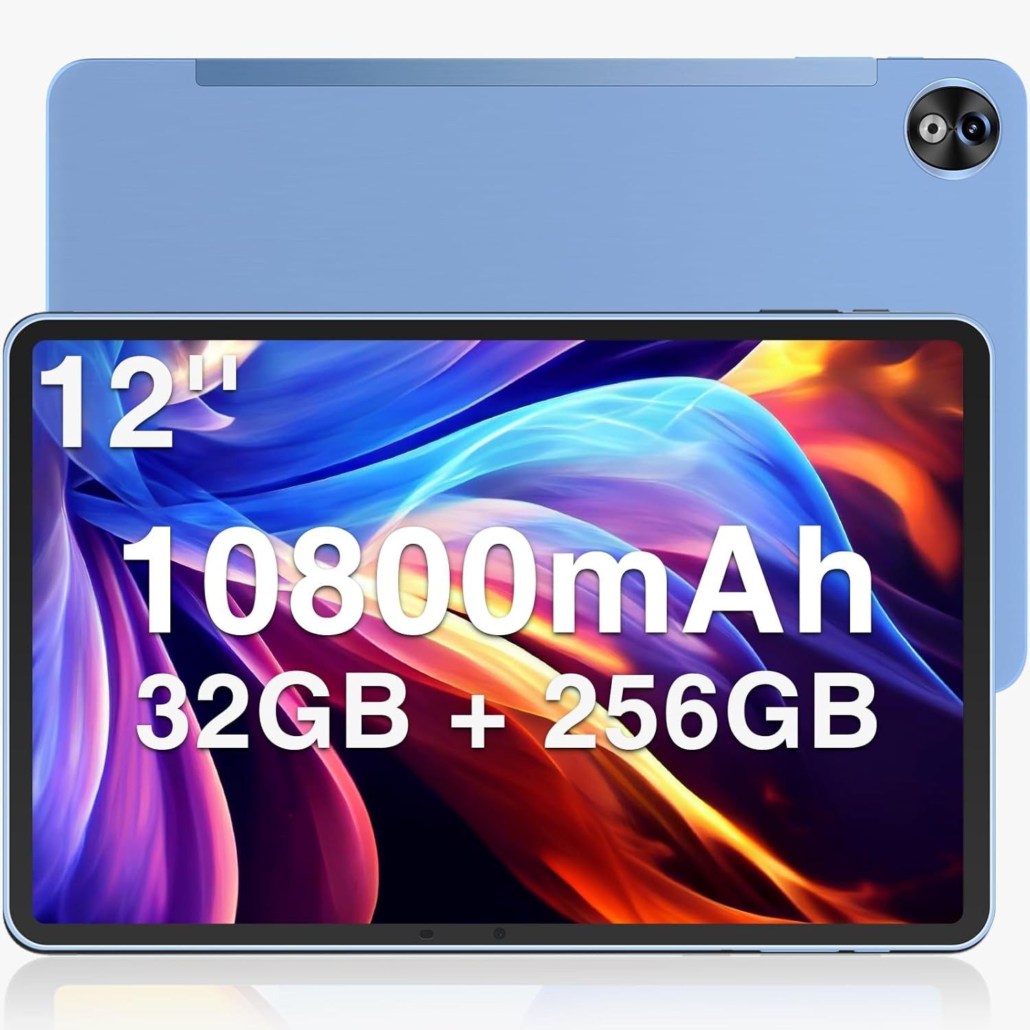 Zevelora 12 GB RAM 10800mAh Helio G99 Octa-Core Gaming Tablet (12", 256 GB, Android 14, 4G LTE, Leistungsstarkes Gerät mit elegantem Design und beeindruckendem Sound)