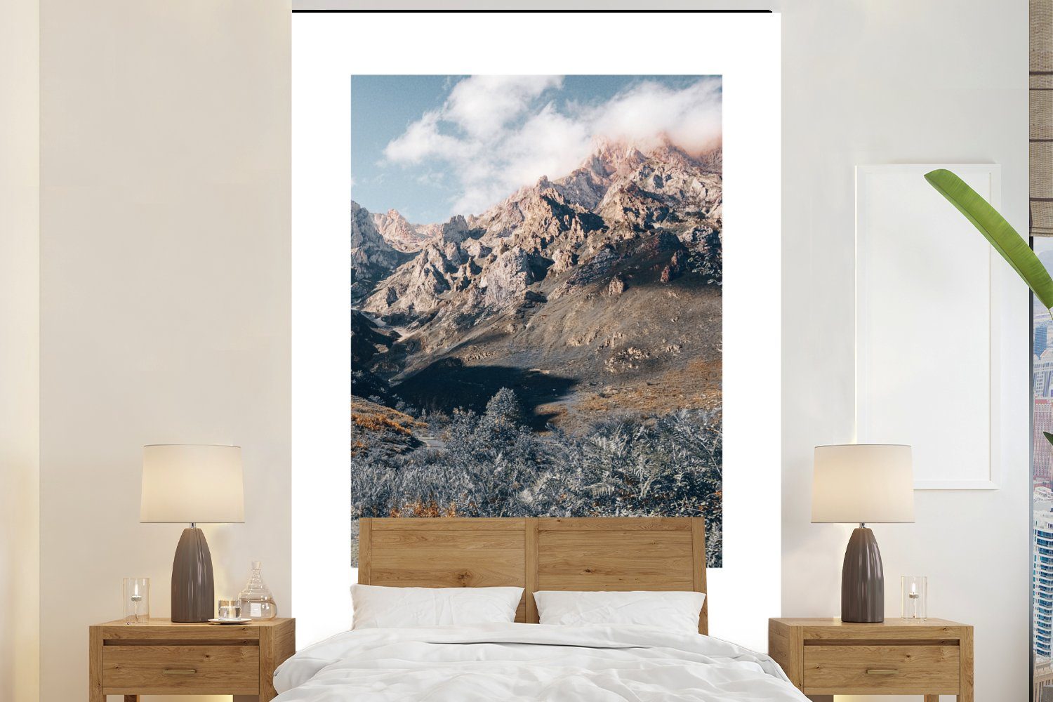 MuchoWow Fototapete Spanien - Natur - Berge, Matt, bedruckt, (3 St), Montagefertig Vinyl Tapete für Wohnzimmer, Wandtapete