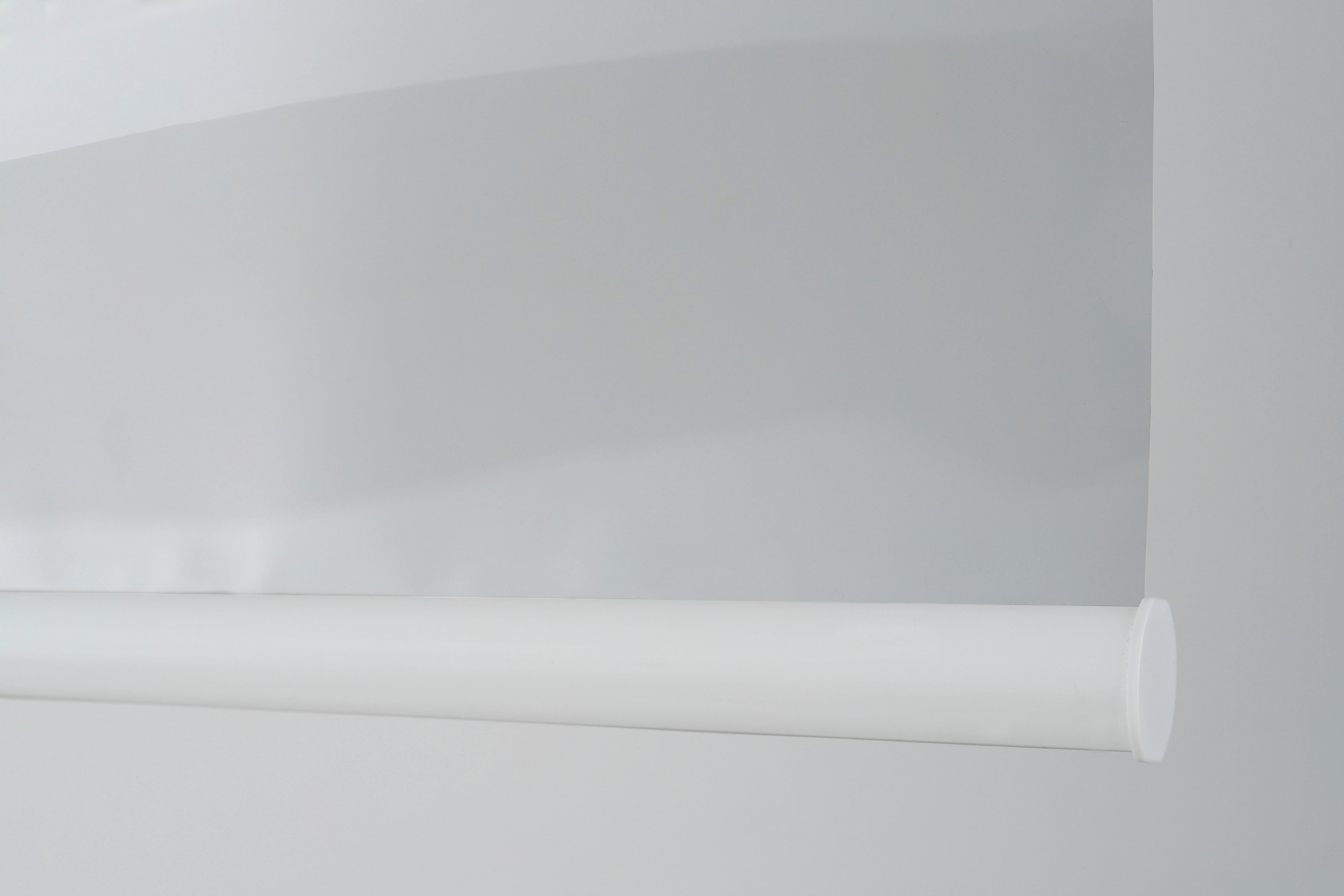 Seitenzugrollo Hygienerollo, vormontiert auf freihängend, transparent, verschraubt, Montageschiene GARDINIA