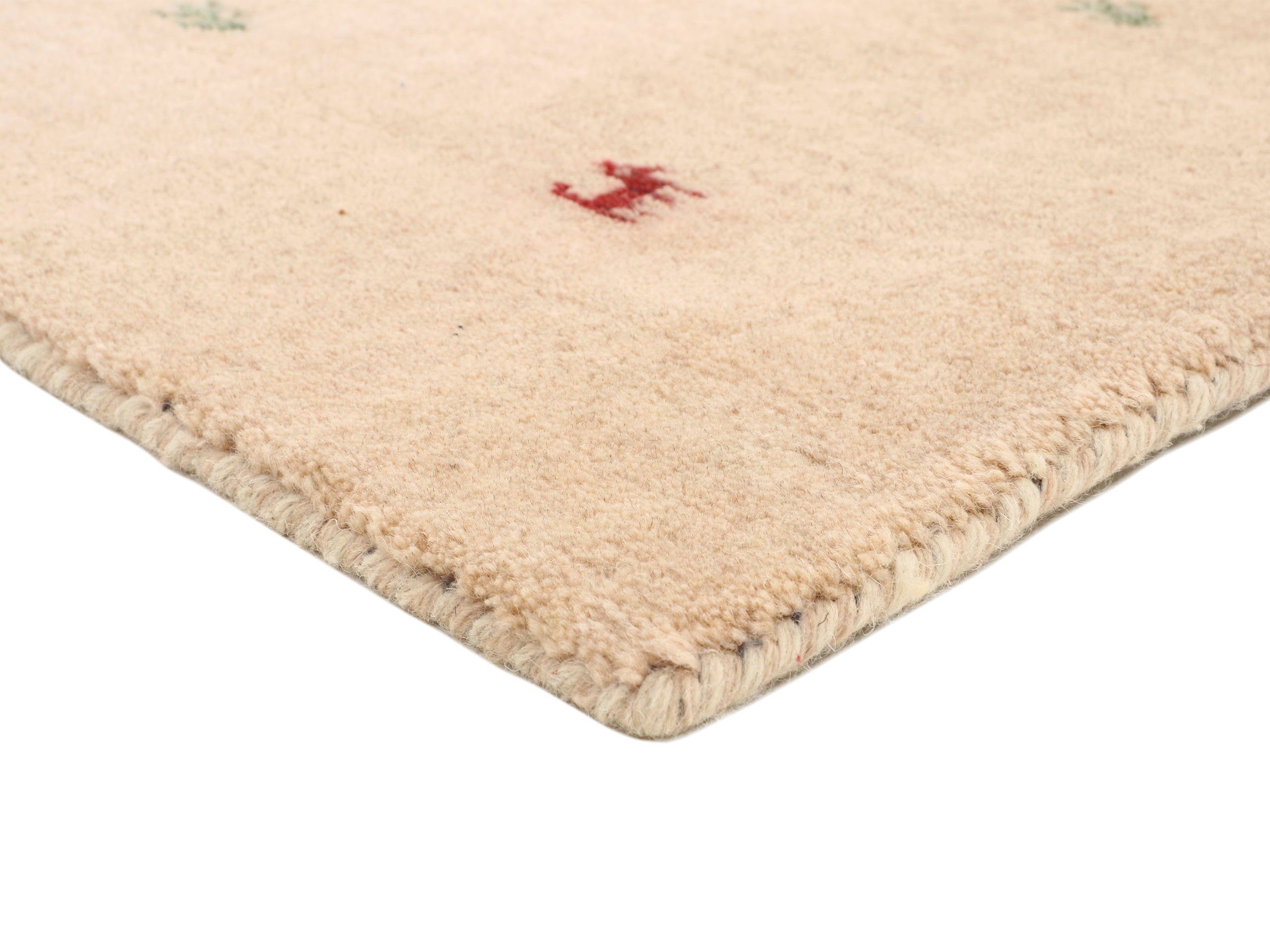 carpetfine Wollteppich Gabbeh Uni, auch als Läufer und Rund erhältlich, rechteckig, Höhe: 15 mm, reine Wolle, handgewebt, Gabbeh Loom Tiermotiv, große Farbauswahl