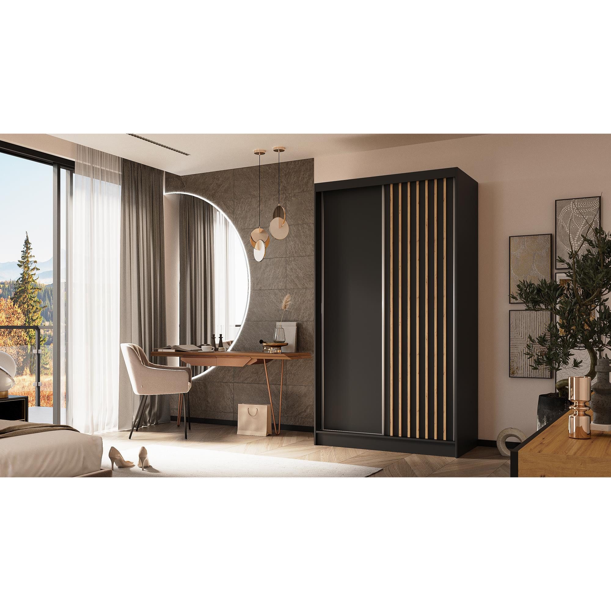 Beautysofa Kleiderschrank HELIOS II Breite: 120 günstig online kaufen