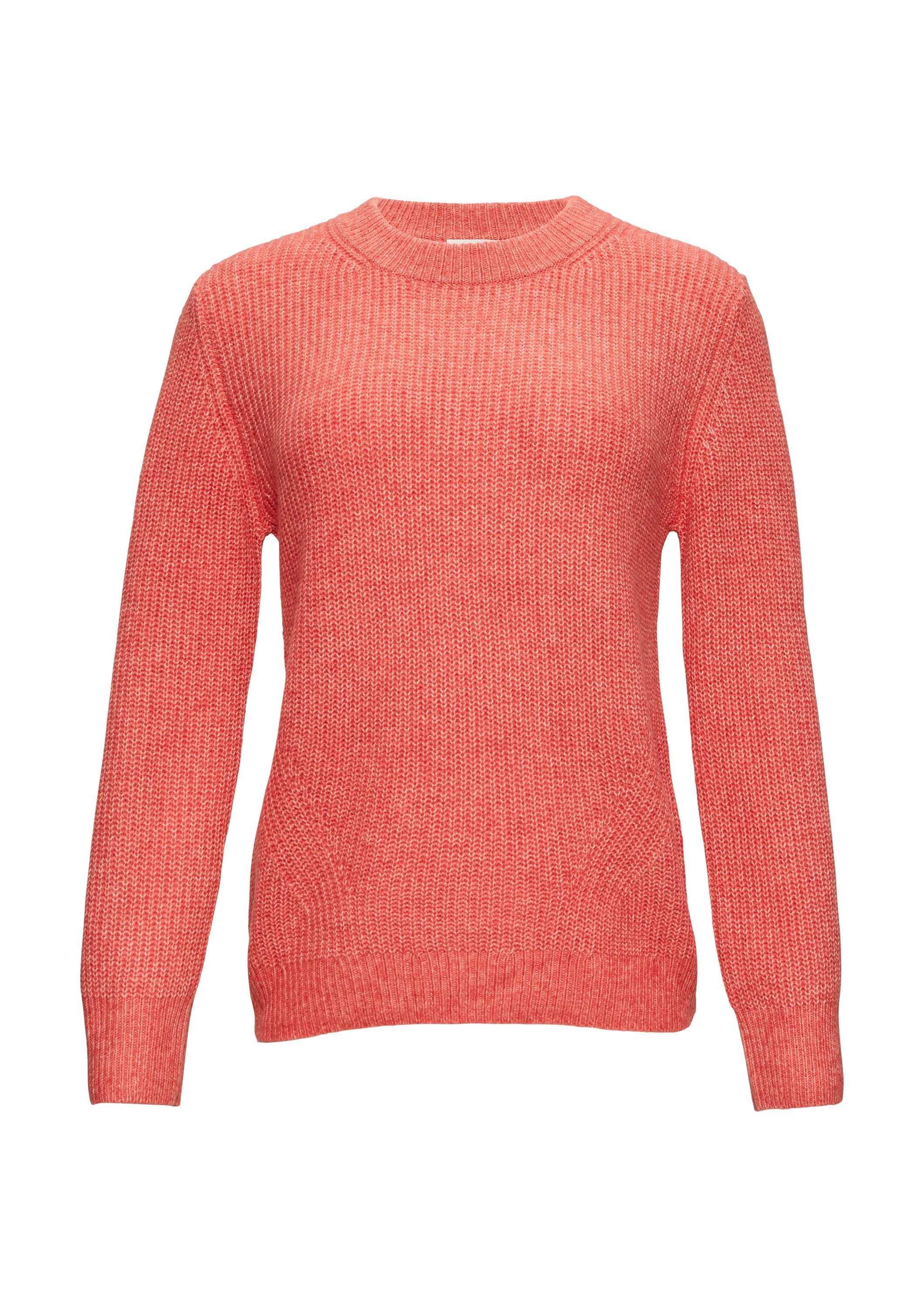 s.Oliver Longpullover Strickpullover Strickpullover mit Rippdetail günstig online kaufen
