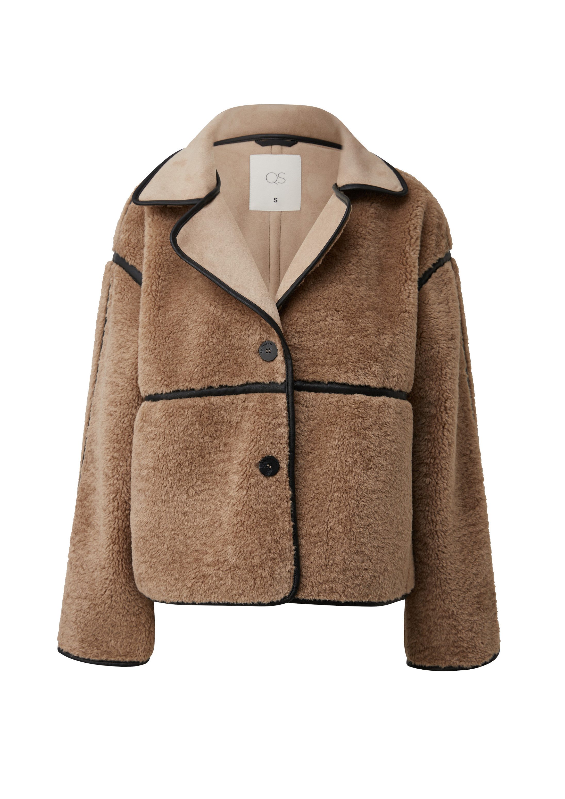 QS Funktionsjacke Outdoor-Jacke Jacke in Lammfelloptik – Bild 2 von 5
