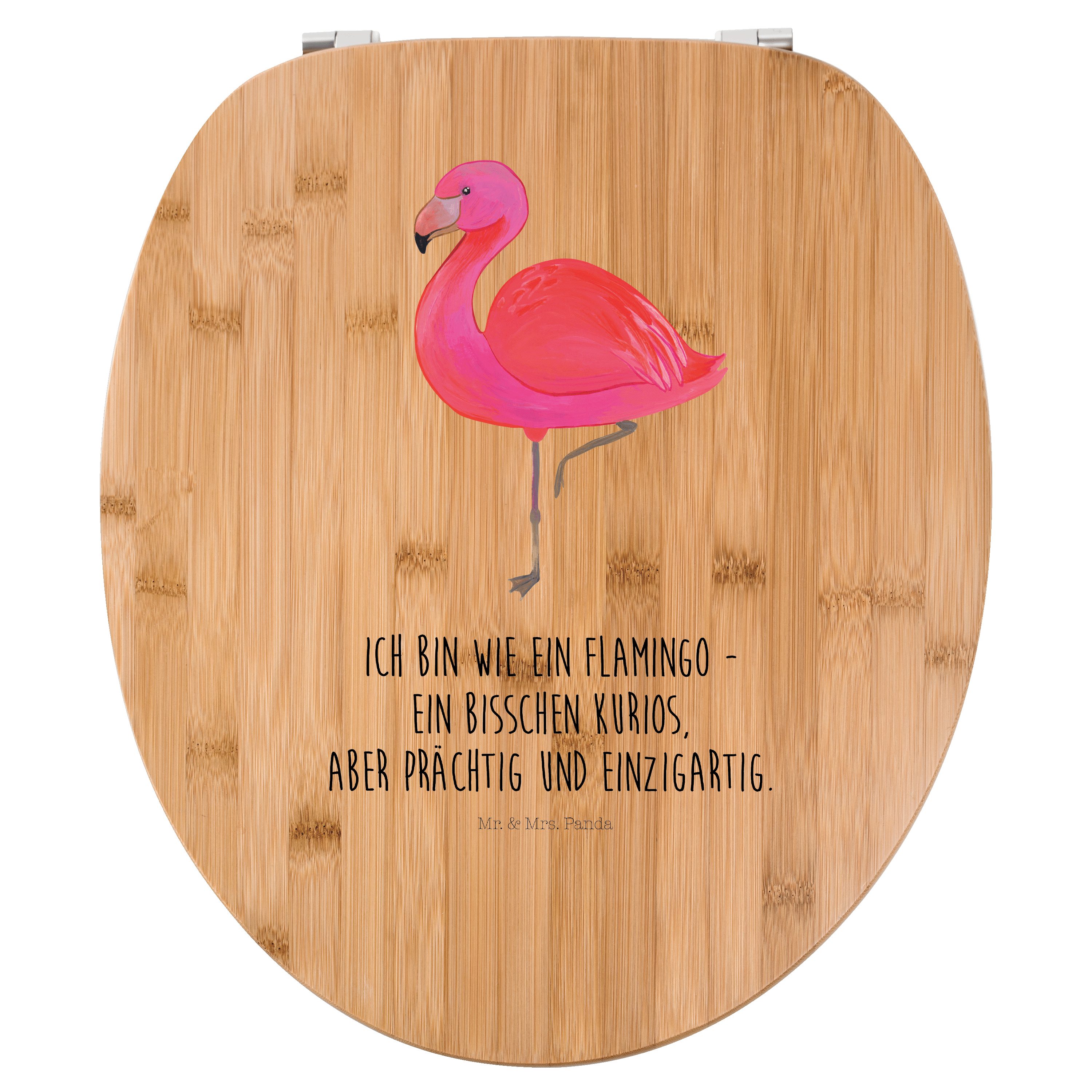 WC-Sitz Flamingo Classic - Transparent - Geschenk, einzigartig, Toilette, WC-