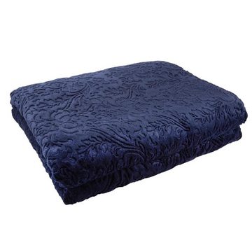 Wohndecke fürs sofa bunte Bettdecke in 220x240 winter atmungsaktiv Kuscheldecke, gowoll, weiche, schick, warm, blau