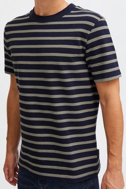 Casual Friday T-Shirt CFThor structured striped tee Lässiges T-shirt mit Streifen