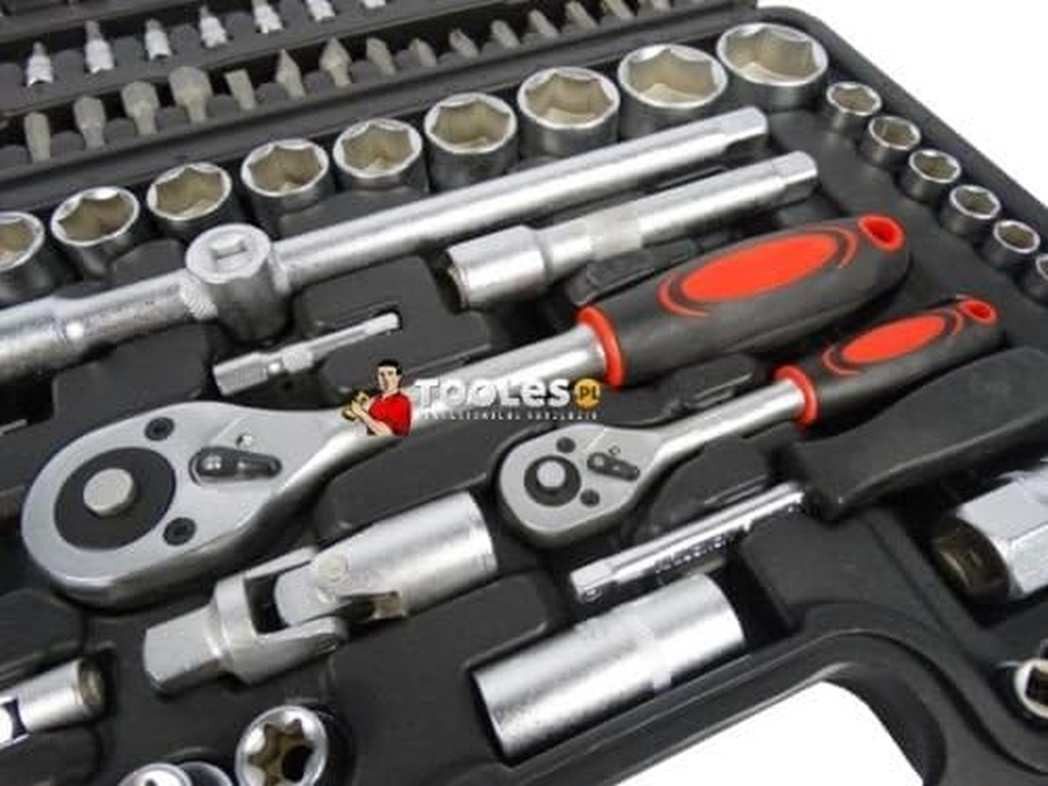 Falon-Tech Bit- und Steckschlüsselset Steckschlüssel Satz Ratschenkasten Werkzeug Koffer Set Nüsse, 108-St.