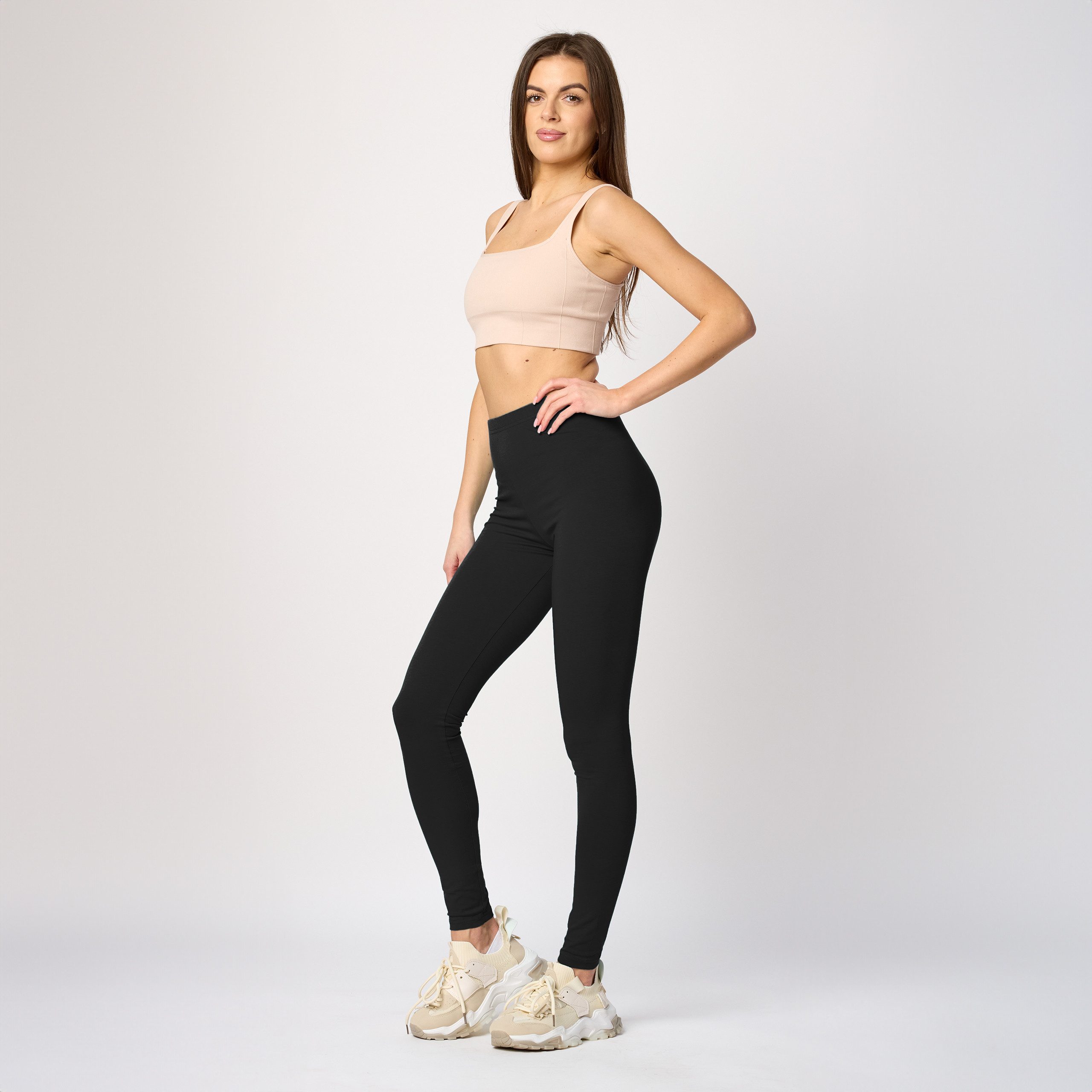 Merry Style Leggings Damen Hosen aus Baumwolle MS10-198 (1-tlg) elastischer günstig online kaufen