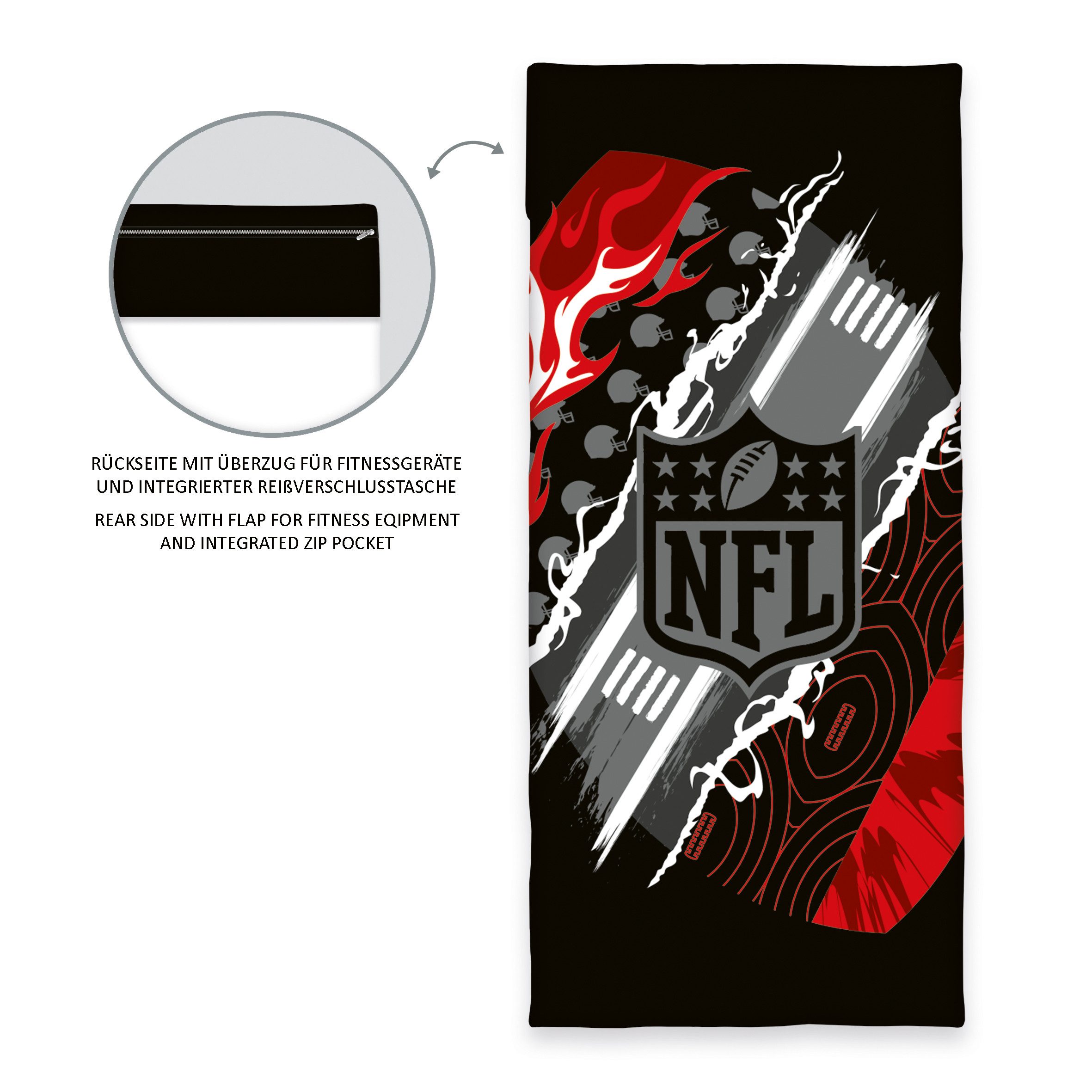 Herding Young Collection Strandtuch NFL Fitness-Tuch mit Flap Gr. 50x110 cm günstig online kaufen