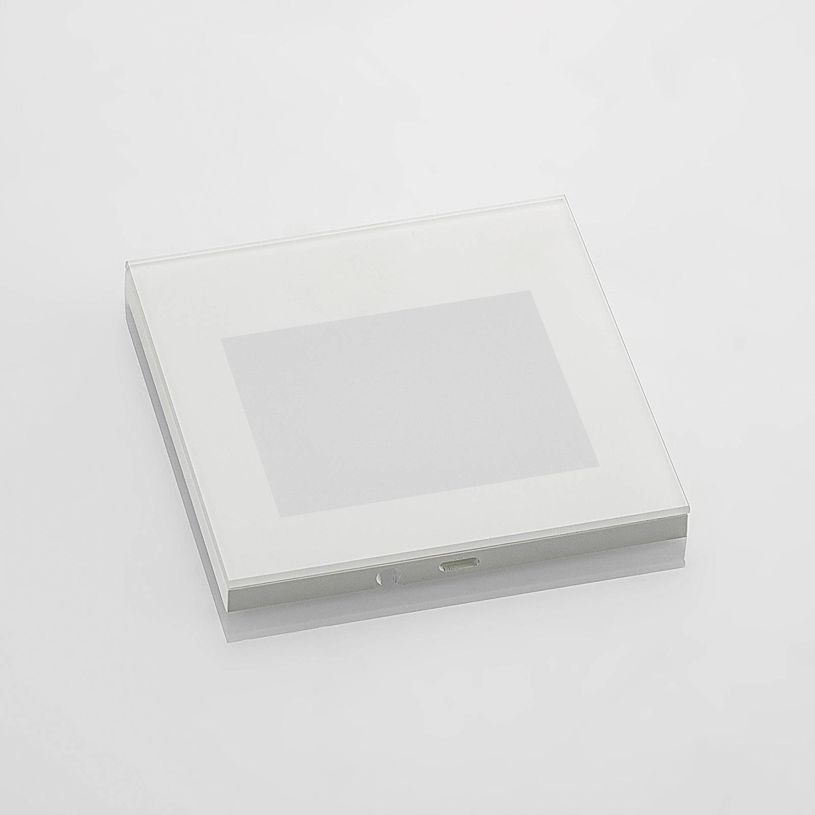 Arcchio weiß, Aluminium, Leuchtmittel warmweiß, Glas, fest inkl. dimmbar, LED-Leuchtmittel 1 verbaut, flammig, Wandleuchte Yariki, Modern,