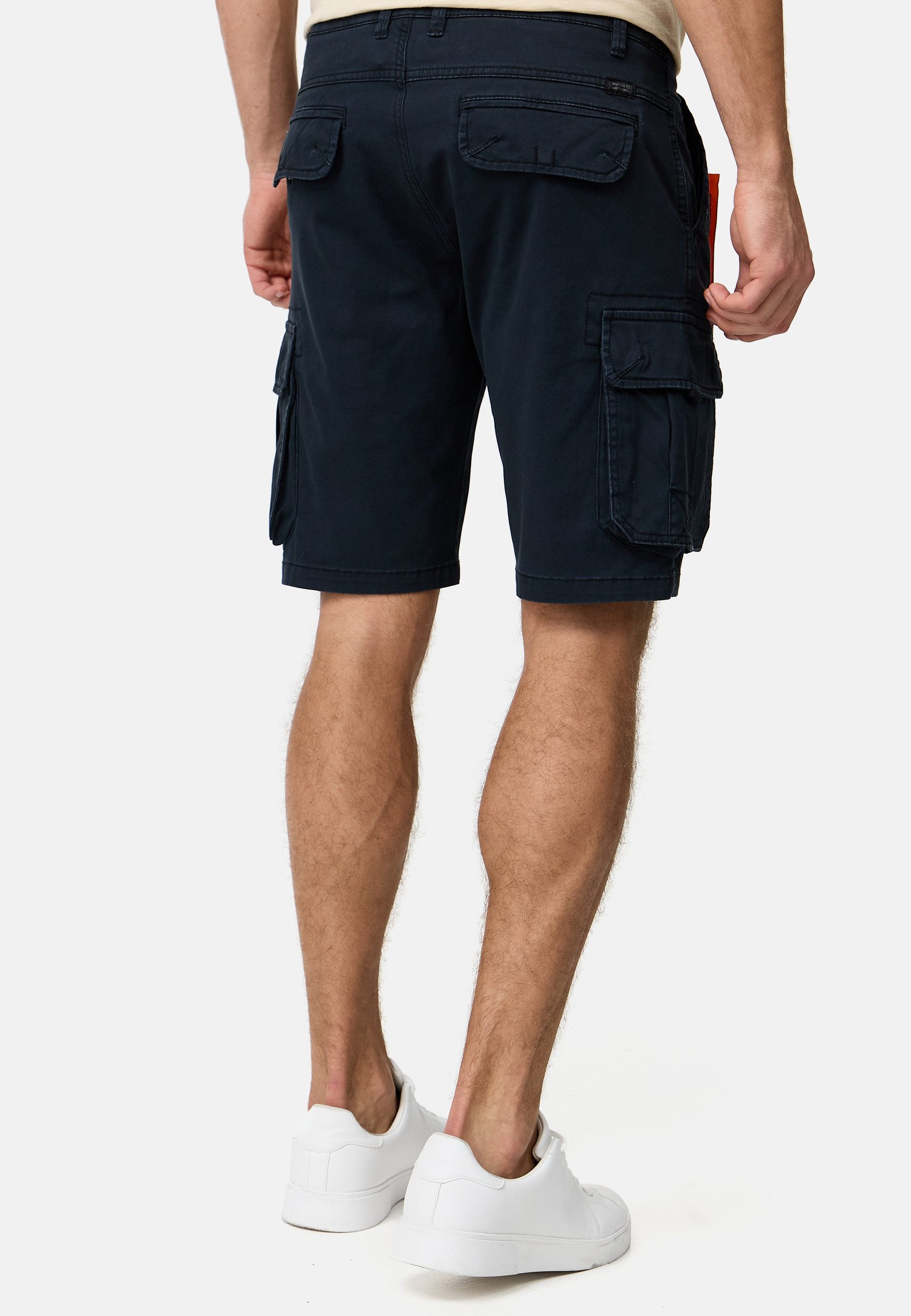 Indicode Cargoshorts Herren INArnold Cargo Shorts Herrenshorts mit 6 Taschen und Kordelzug