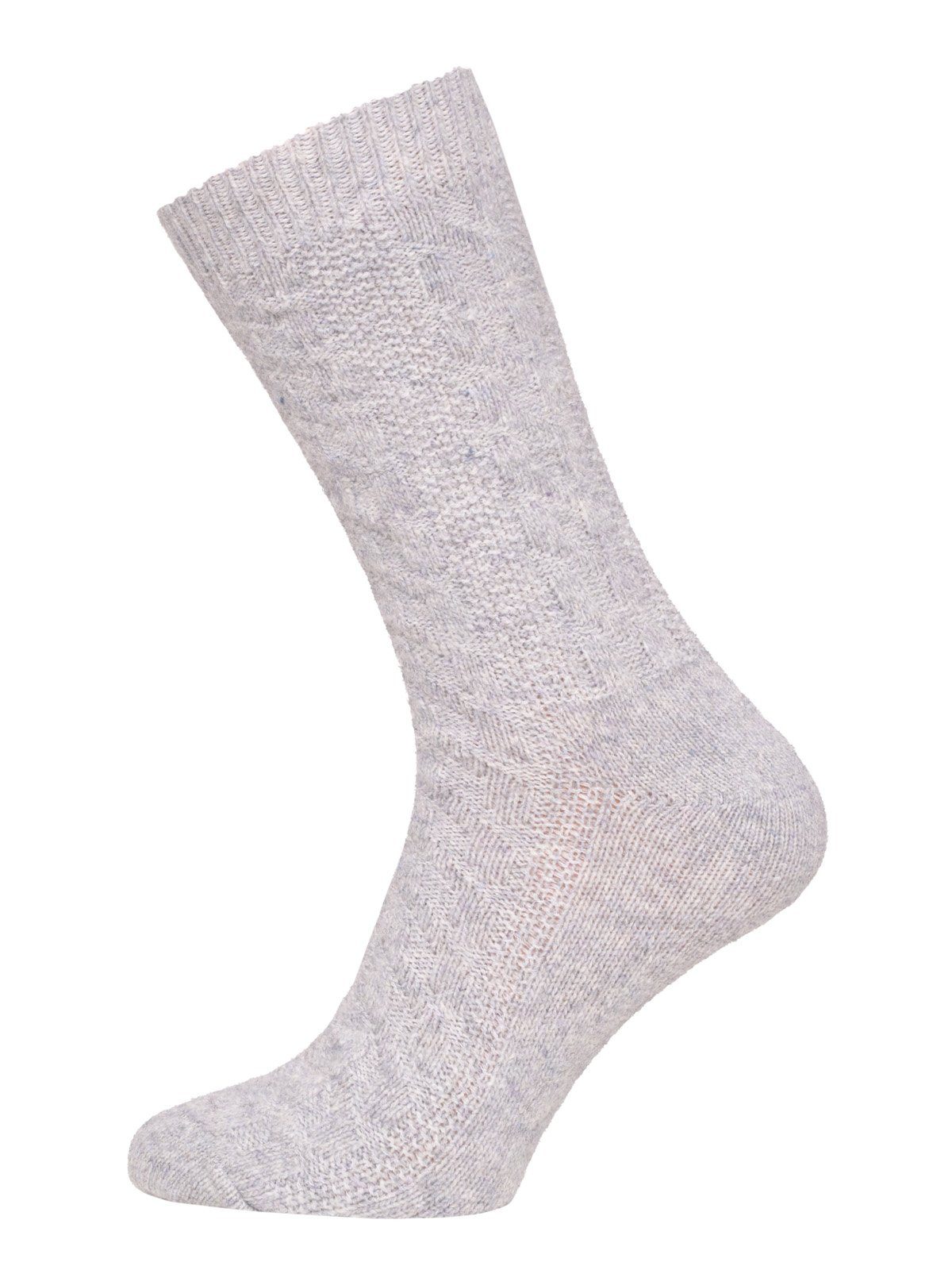 HomeOfSocks Шкарпетки 70% Lammwolle Socks Zopfmuster Wollsocken Extra Warm (Paar, 1 Paar) Feine und strapazierfähige Lambswool Wollsocken