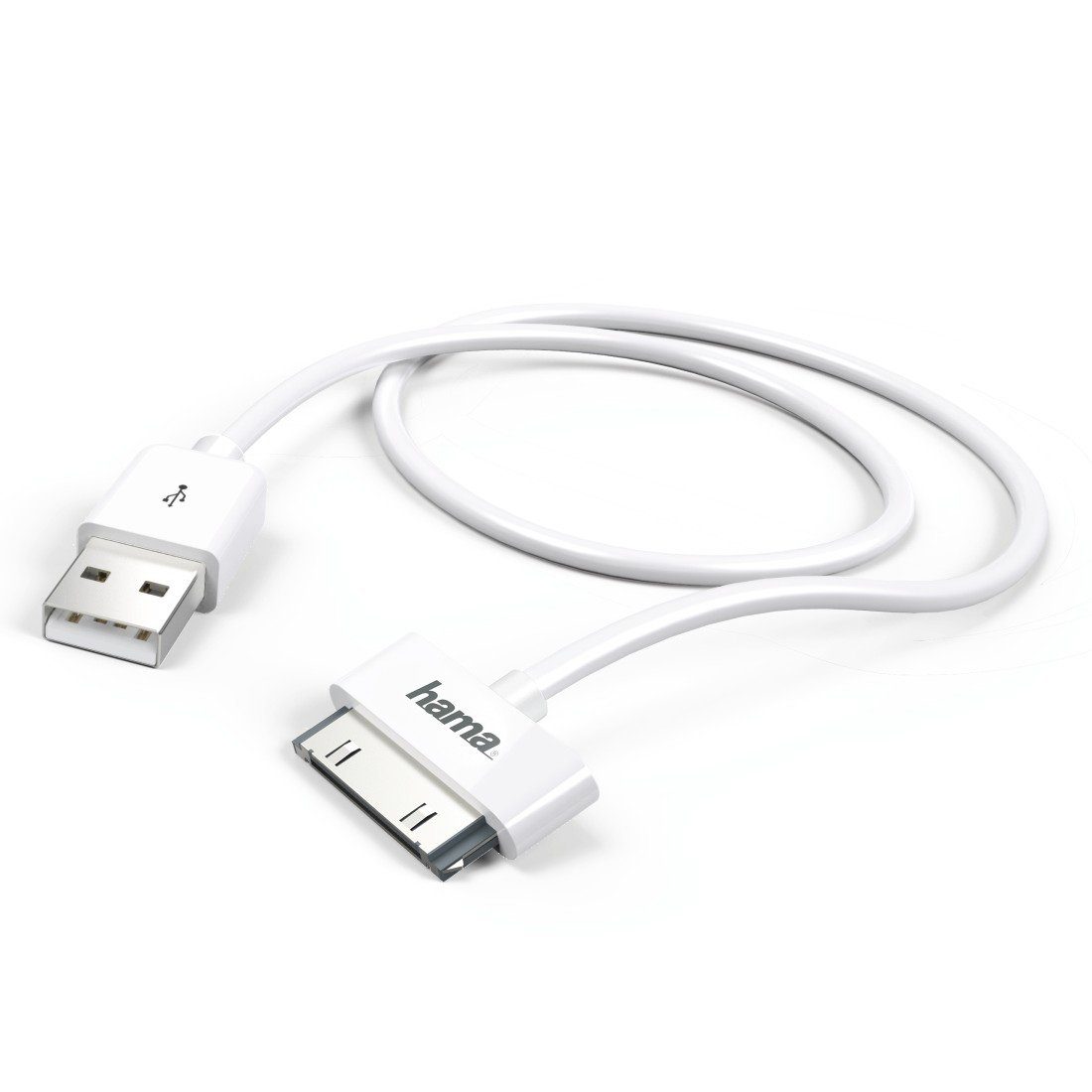 COFI 1453 USB-Ladekabel iPhone 3G/3GS/4/4S iPod, 30-Pin USB-A-Stecker 1m  weiß USB-Adapter