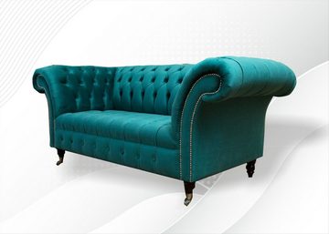 JVmoebel Chesterfield-Sofa, Chesterfield 2 Sitzer Design Sofa Couch 185 cm