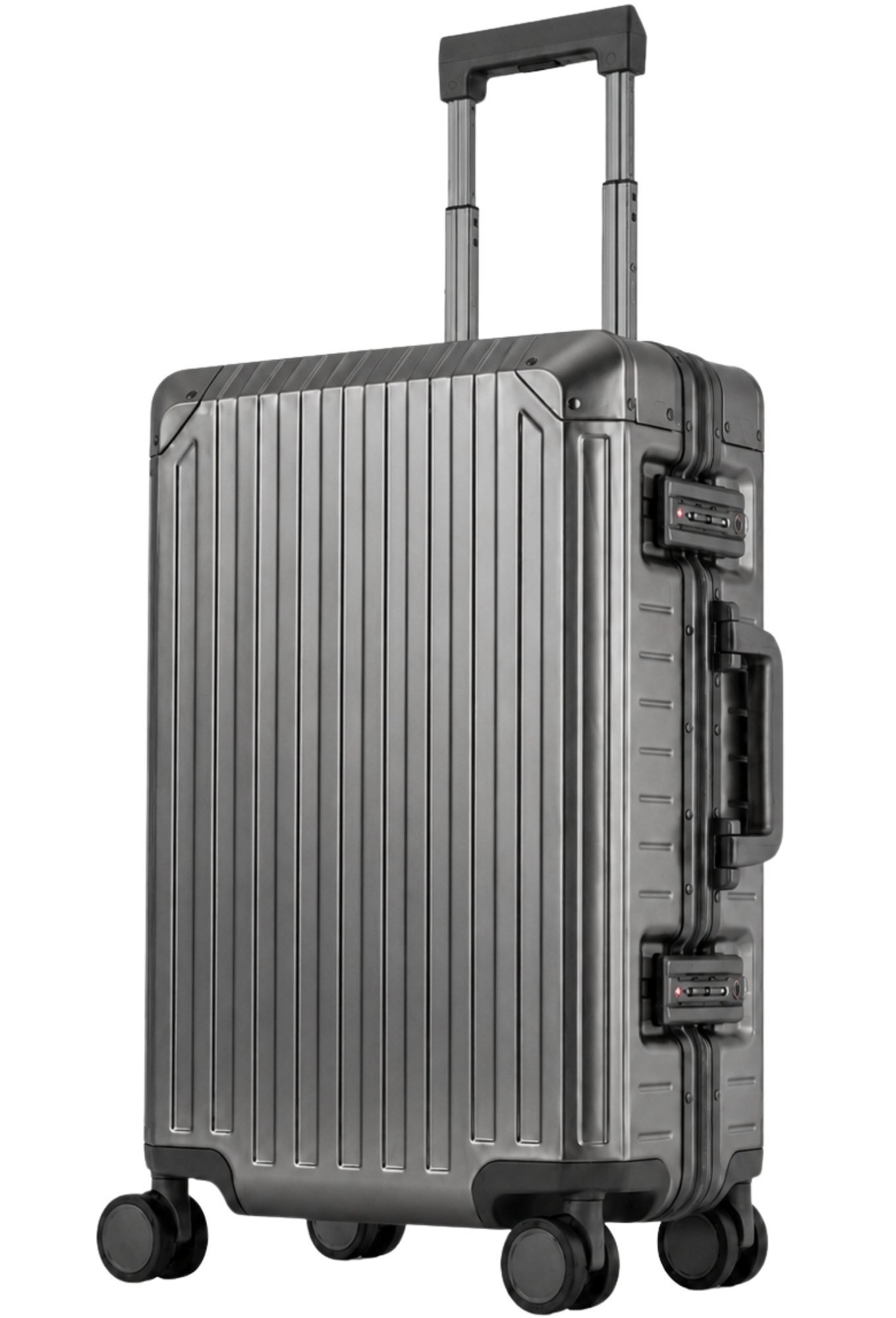 Travelhouse Handgepäckkoffer 100% Aluminium TOKYO - verschiedene Farben, 4 Rollen, mit stabilem Aluminium-Gehäuse und verstärkten Ecken