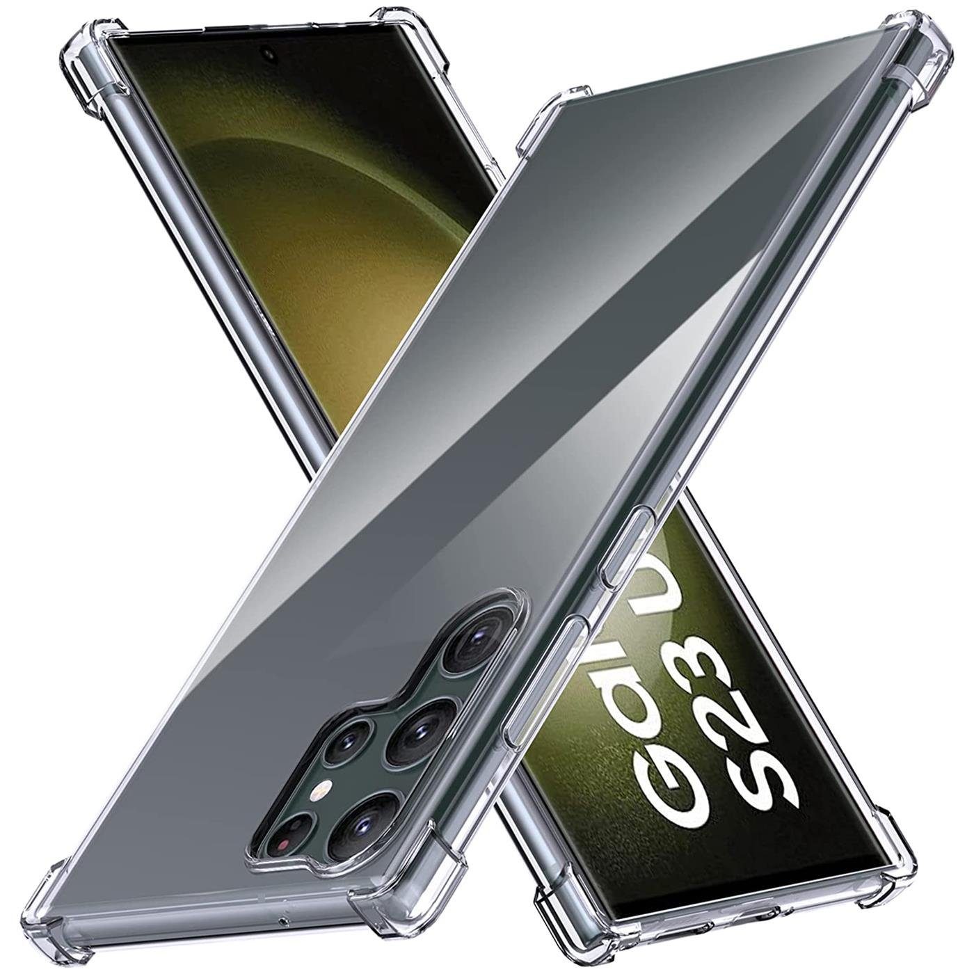 CoolGadget Handyhülle Anti Shock Rugged Case für Samsung Galaxy S23 Ultra 6,8 Zoll, Slim Cover mit Kantenschutz Schutzhülle für Samsung S23 Ultra 5G Hülle