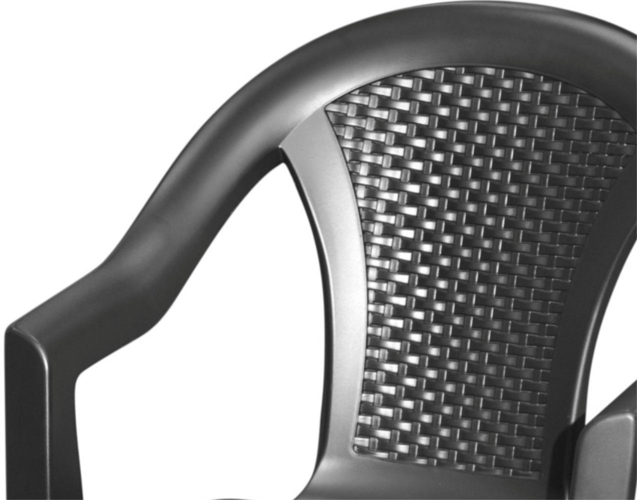 Progarden Gartenstuhl Kunststoff Anthrazit Stapelbar 4 er Set (4 St), UV-Beständig, Robust, Wetterfest, Made in Italy, Hochwertig